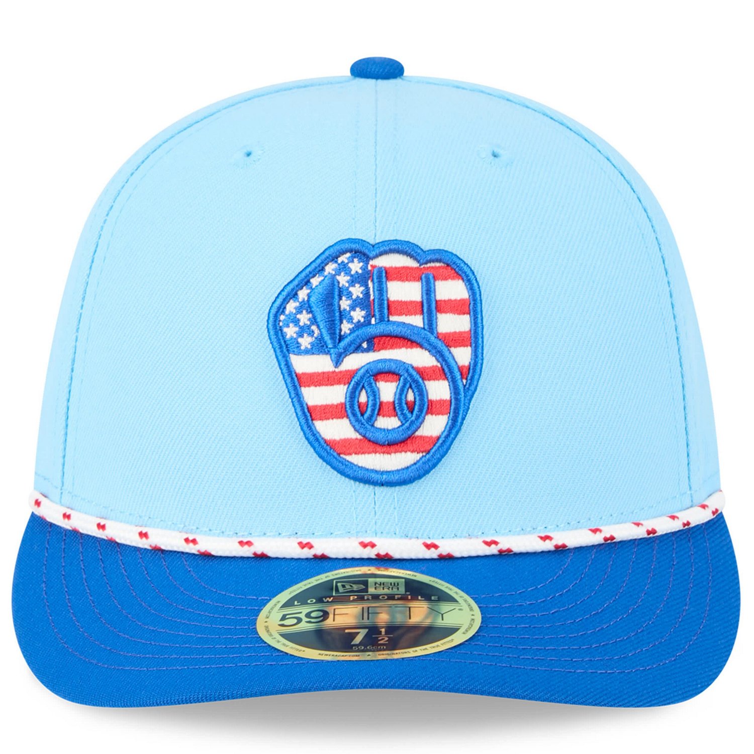 New Era Light Milwaukee Brewers 2025 Fourth of July Low Profile 59FIFTY Fitted Hat - view number 2