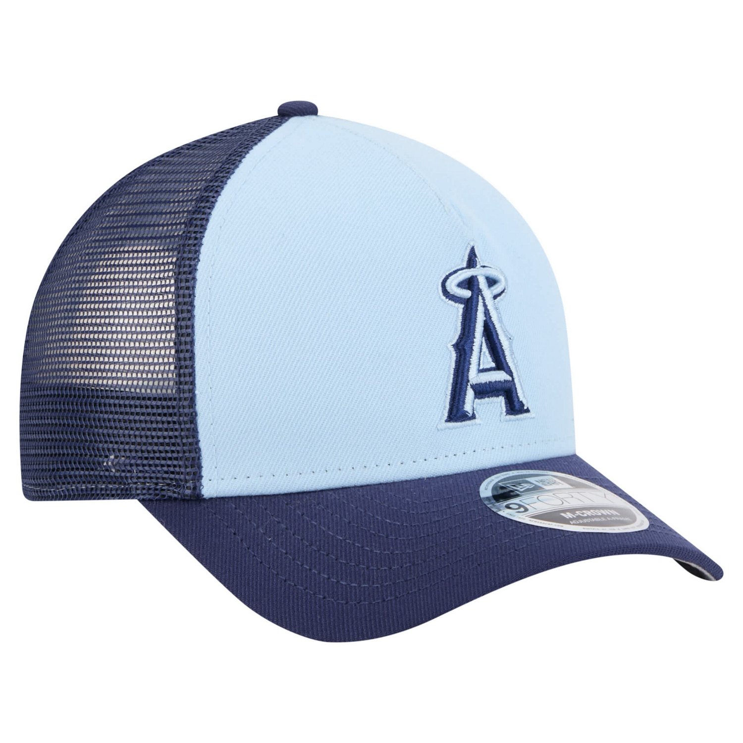 New Era Light Navy Los Angeles Angels 2-Tone Color Pack 9FORTY M-Crown A-Frame Adjustable Hat - view number 3