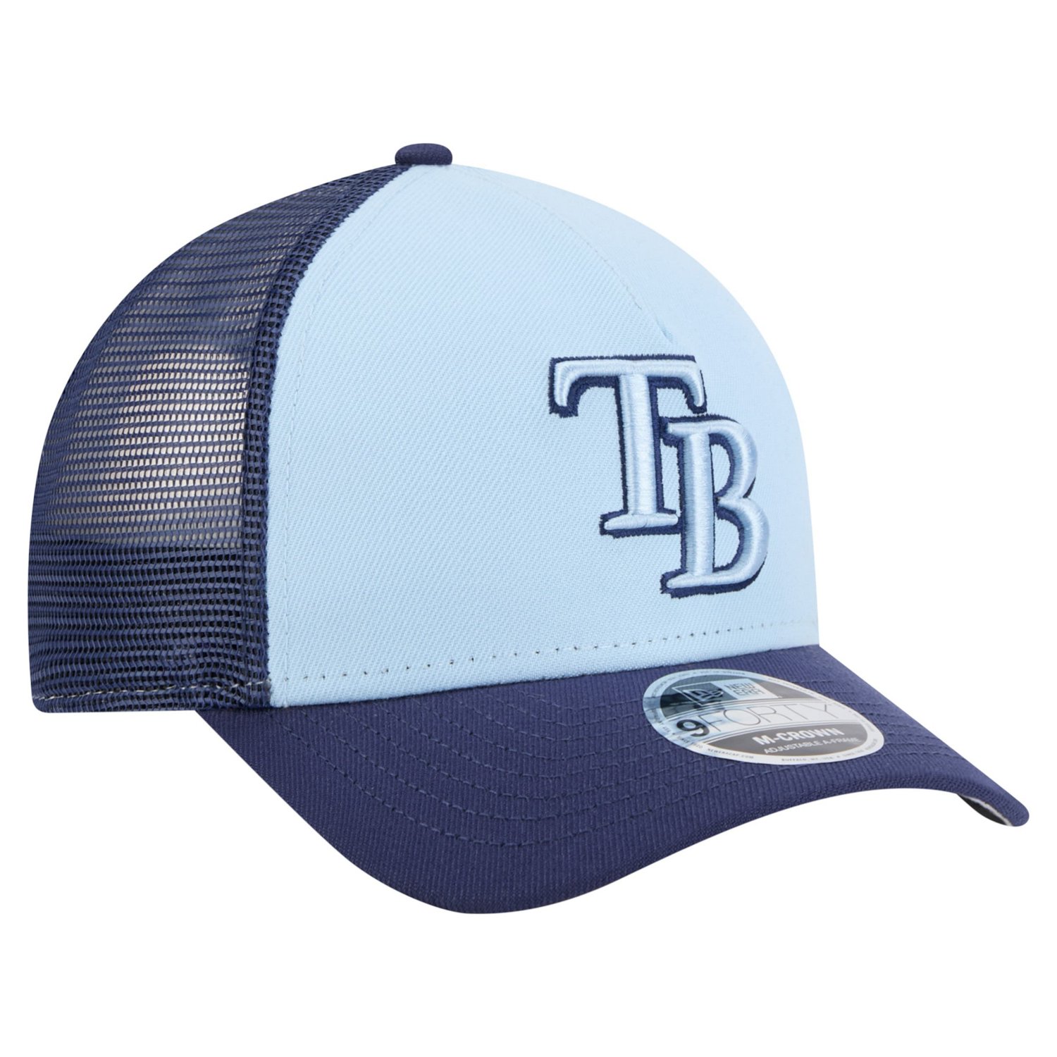 New Era Light Navy Tampa Bay Rays 2-Tone Color Pack 9FORTY M-Crown A-Frame Adjustable Hat - view number 3