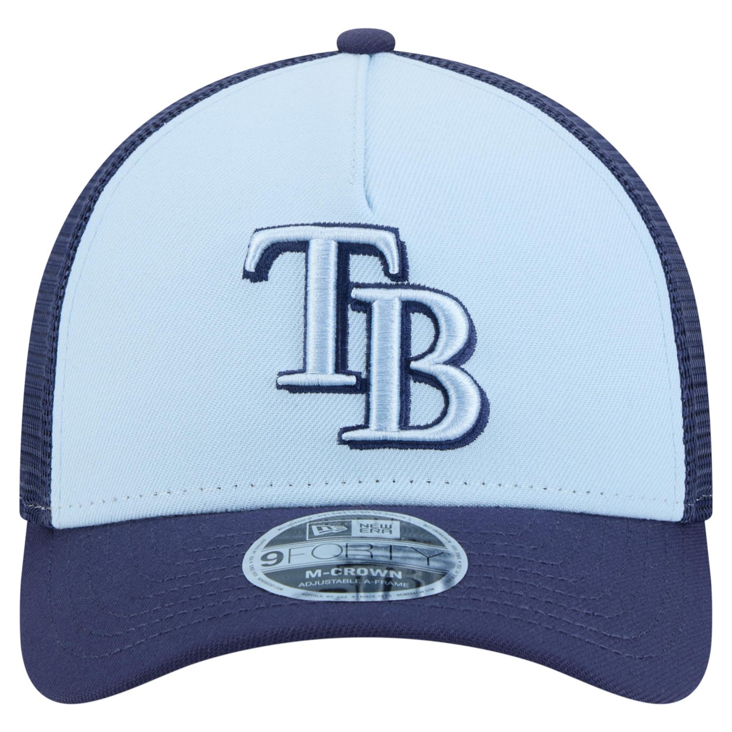 New Era Light Navy Tampa Bay Rays 2-Tone Color Pack 9FORTY M-Crown A-Frame Adjustable Hat - view number 2