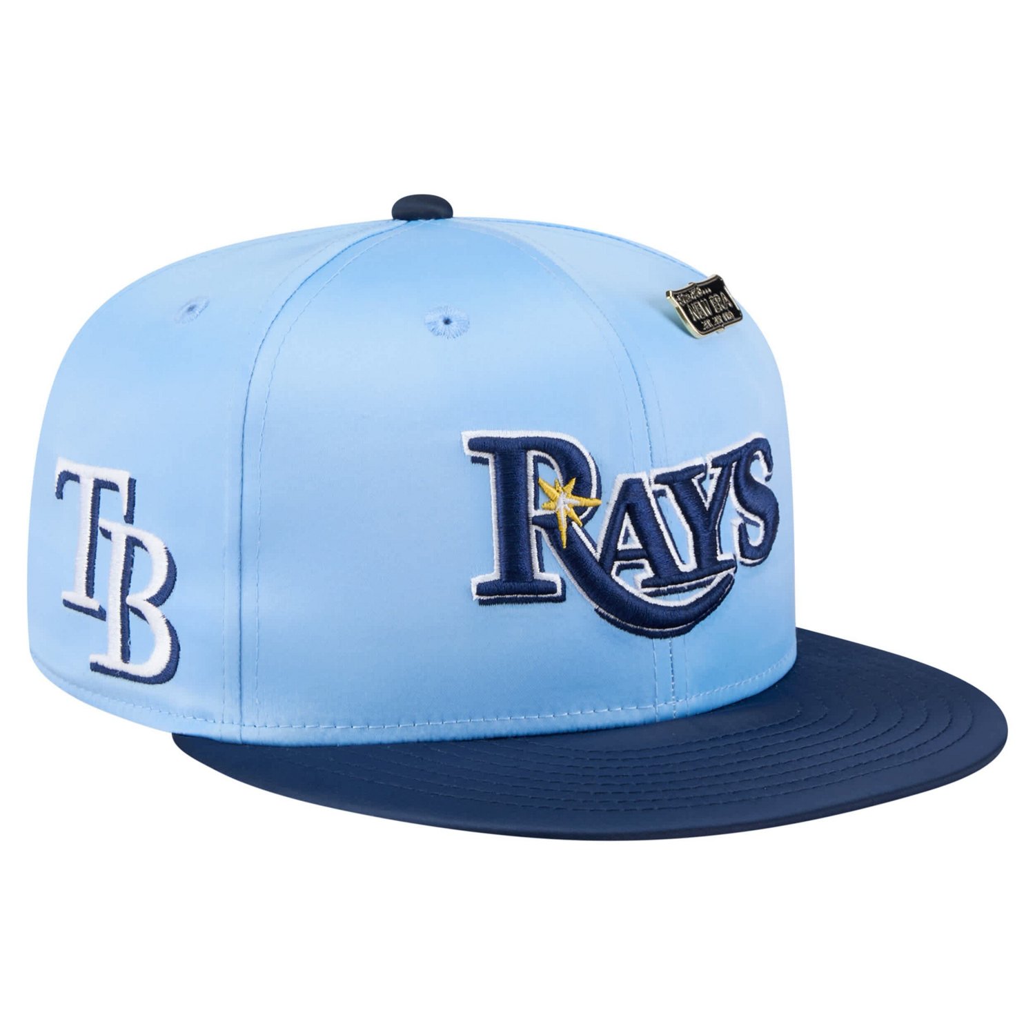 New Era Light Navy Tampa Bay Rays Satin 59FIFTY Fitted Hat
