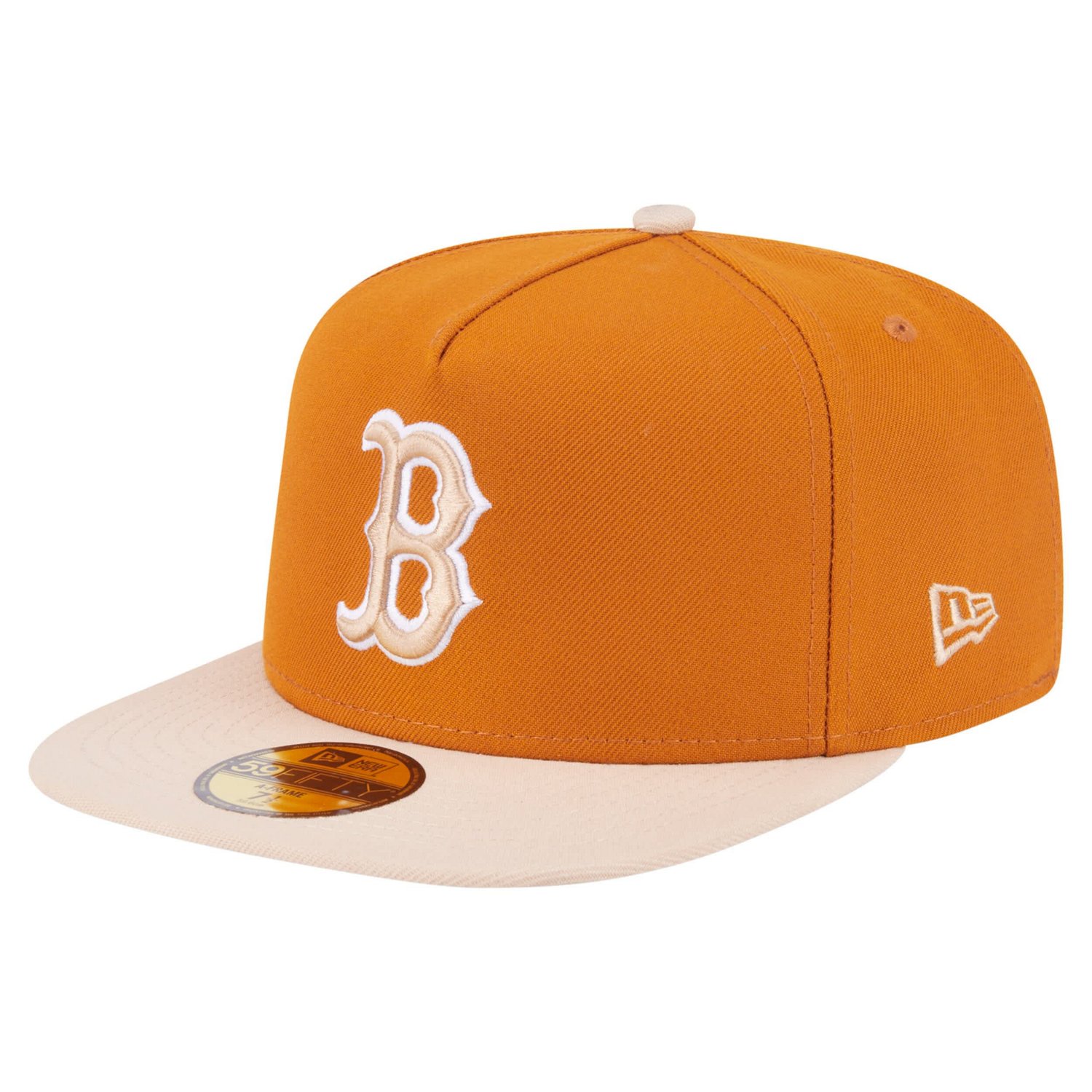 New Era Light Cream Boston Red Sox Two-Tone Color Pack A-Frame 59FIFTY Fitted Hat