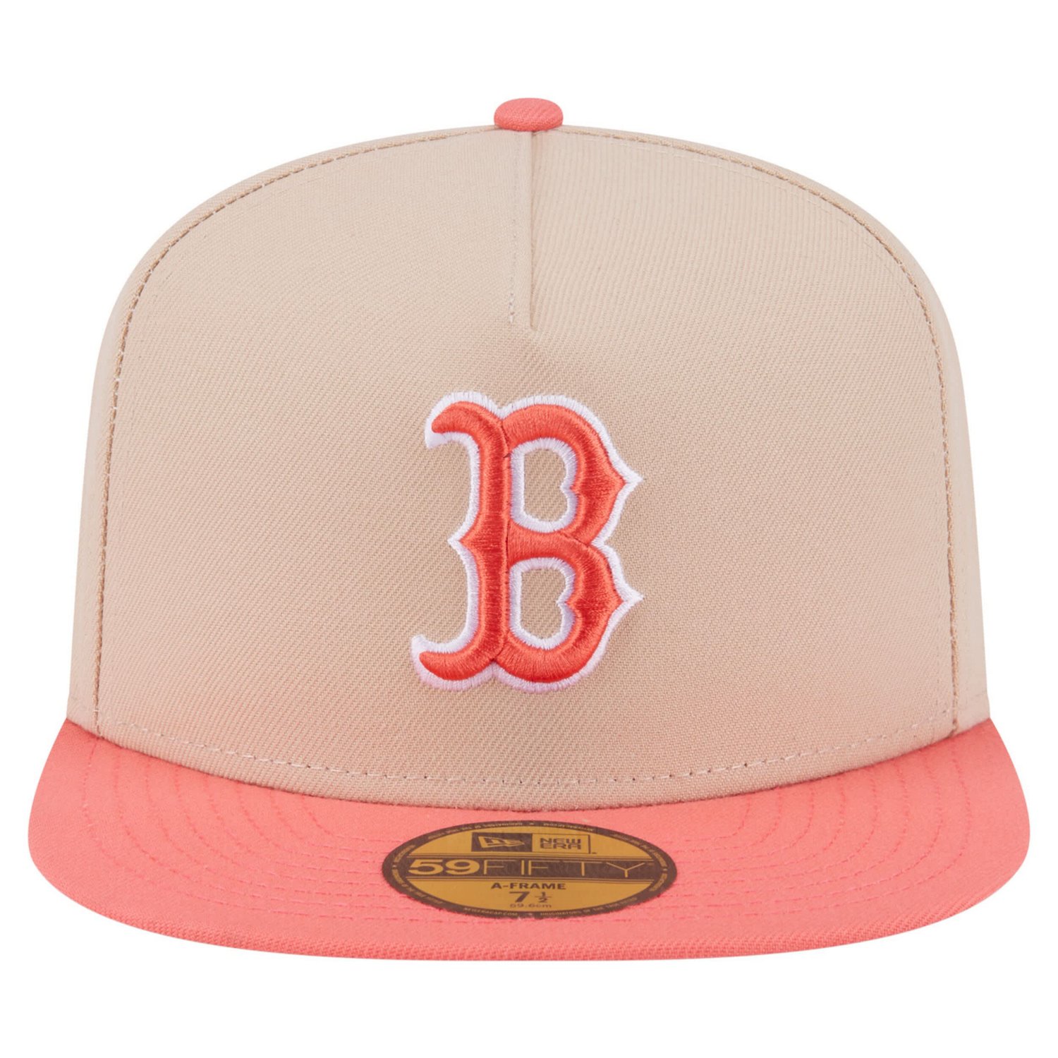 New Era Light Cream Boston Red Sox Two-Tone Color Pack A-Frame 59FIFTY Fitted Hat - view number 2