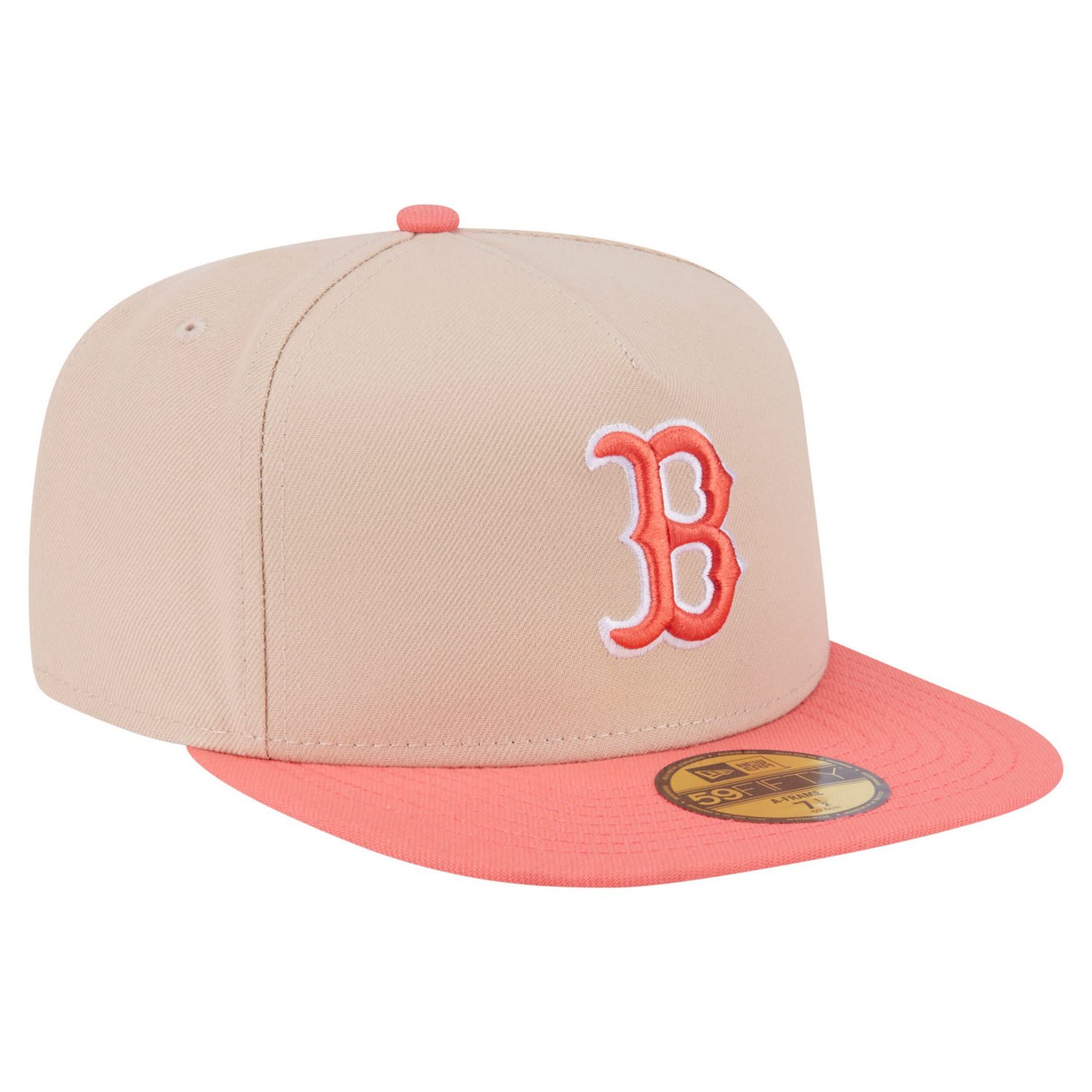 New Era Light Cream Boston Red Sox Two-Tone Color Pack A-Frame 59FIFTY Fitted Hat - view number 3