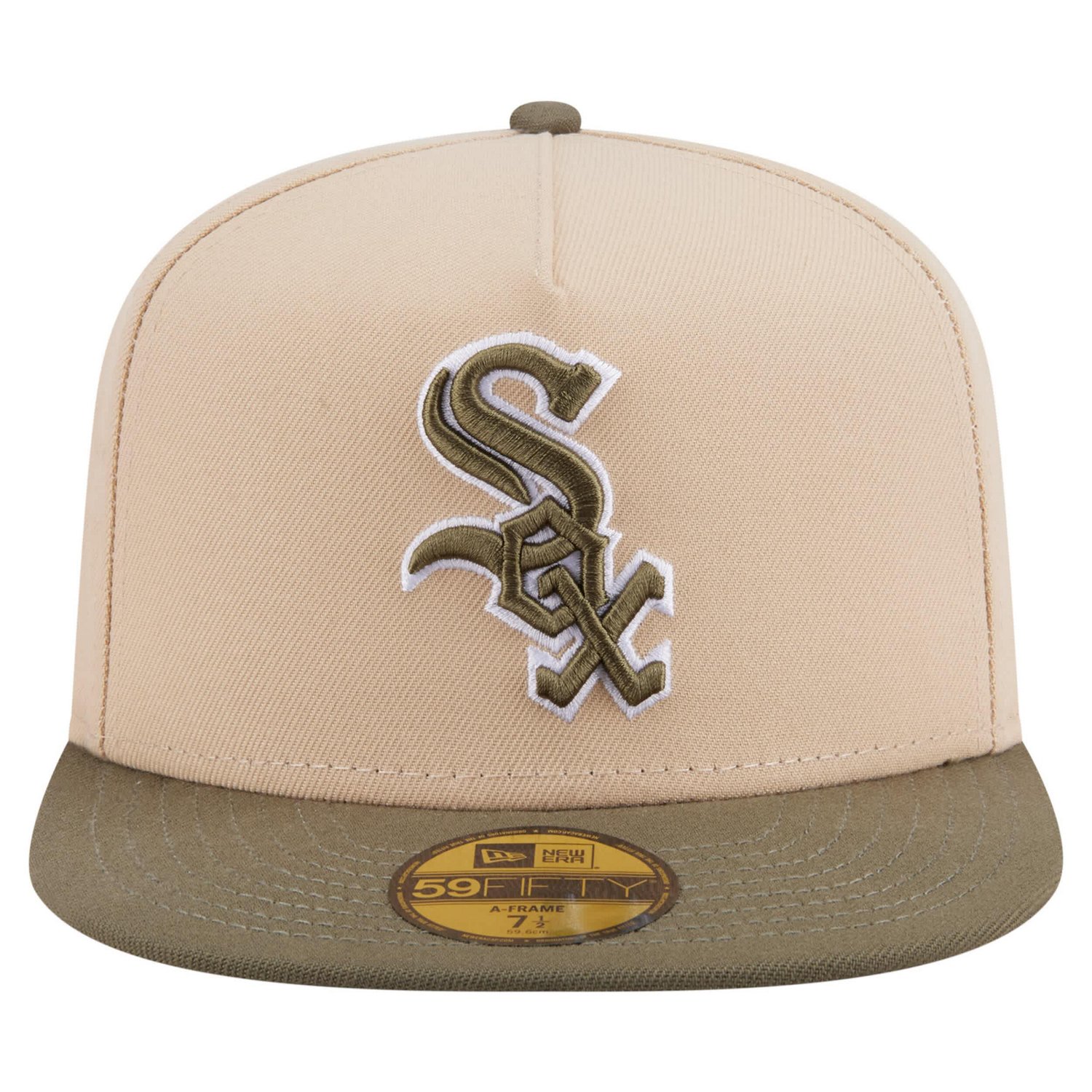 New Era Light Olive Chicago White Sox Two-Tone Color Pack A-Frame 59FIFTY Fitted Hat - view number 2