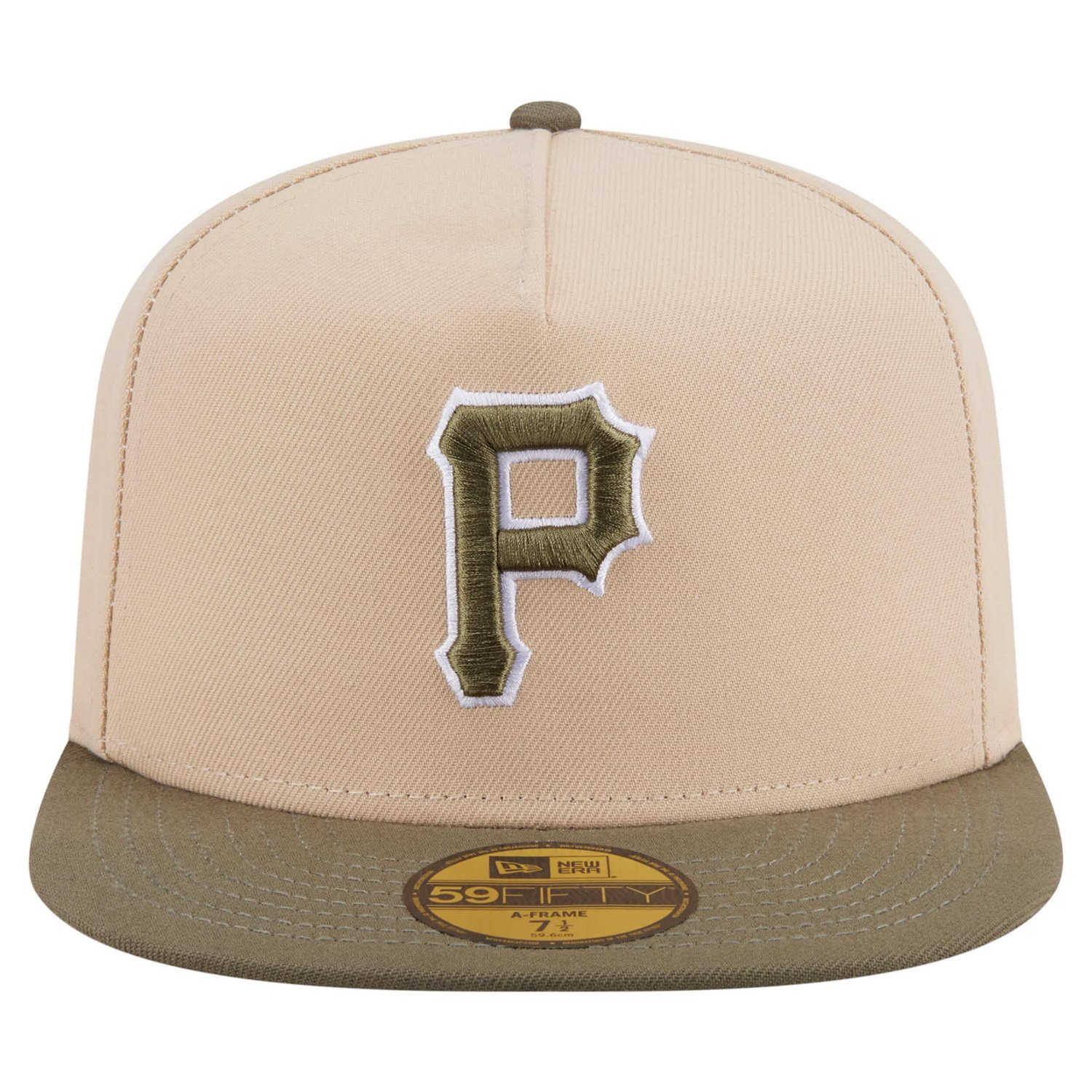 New Era Light Olive Pittsburgh Pirates Two-Tone Color Pack A-Frame 59FIFTY Fitted Hat - view number 2