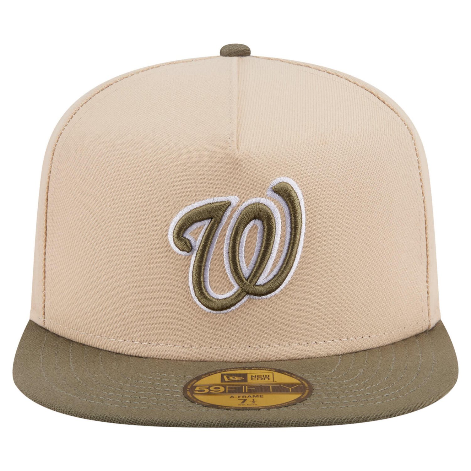New Era Light Olive Washington Nationals Two-Tone Color Pack A-Frame 59FIFTY Fitted Hat - view number 2