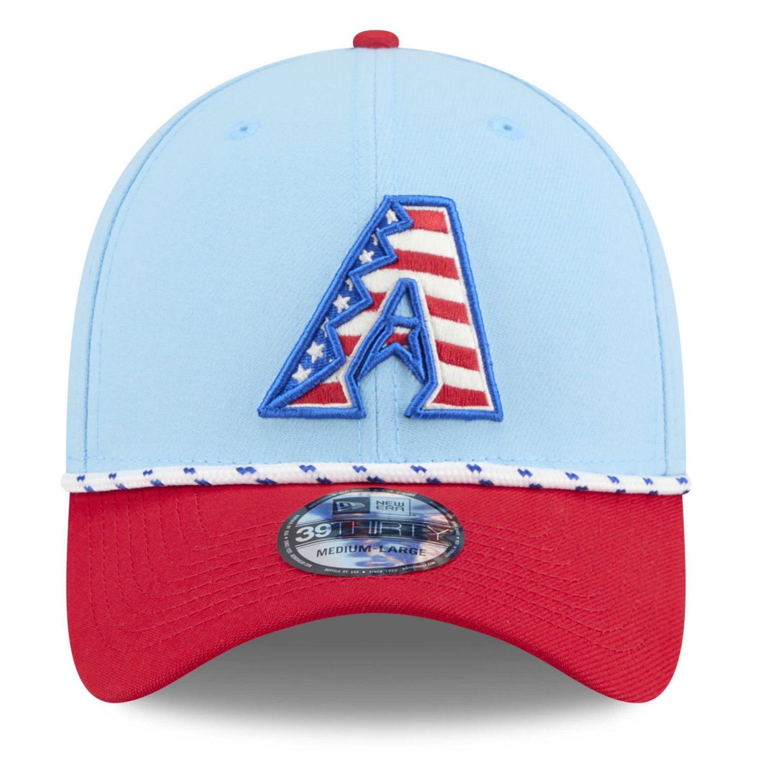 New Era Light Red Arizona Diamondbacks 2025 Fourth of July 39THIRTY Flex Hat - view number 2