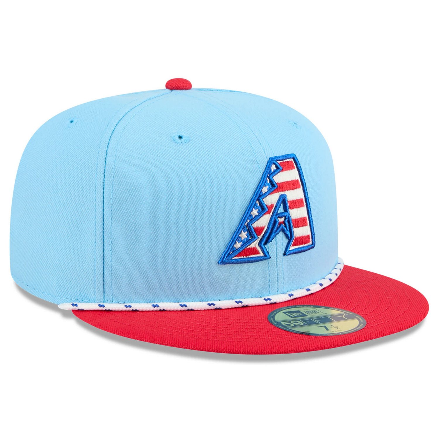 New Era Light Red Arizona Diamondbacks 2025 Fourth of July 59FIFTY Fitted Hat