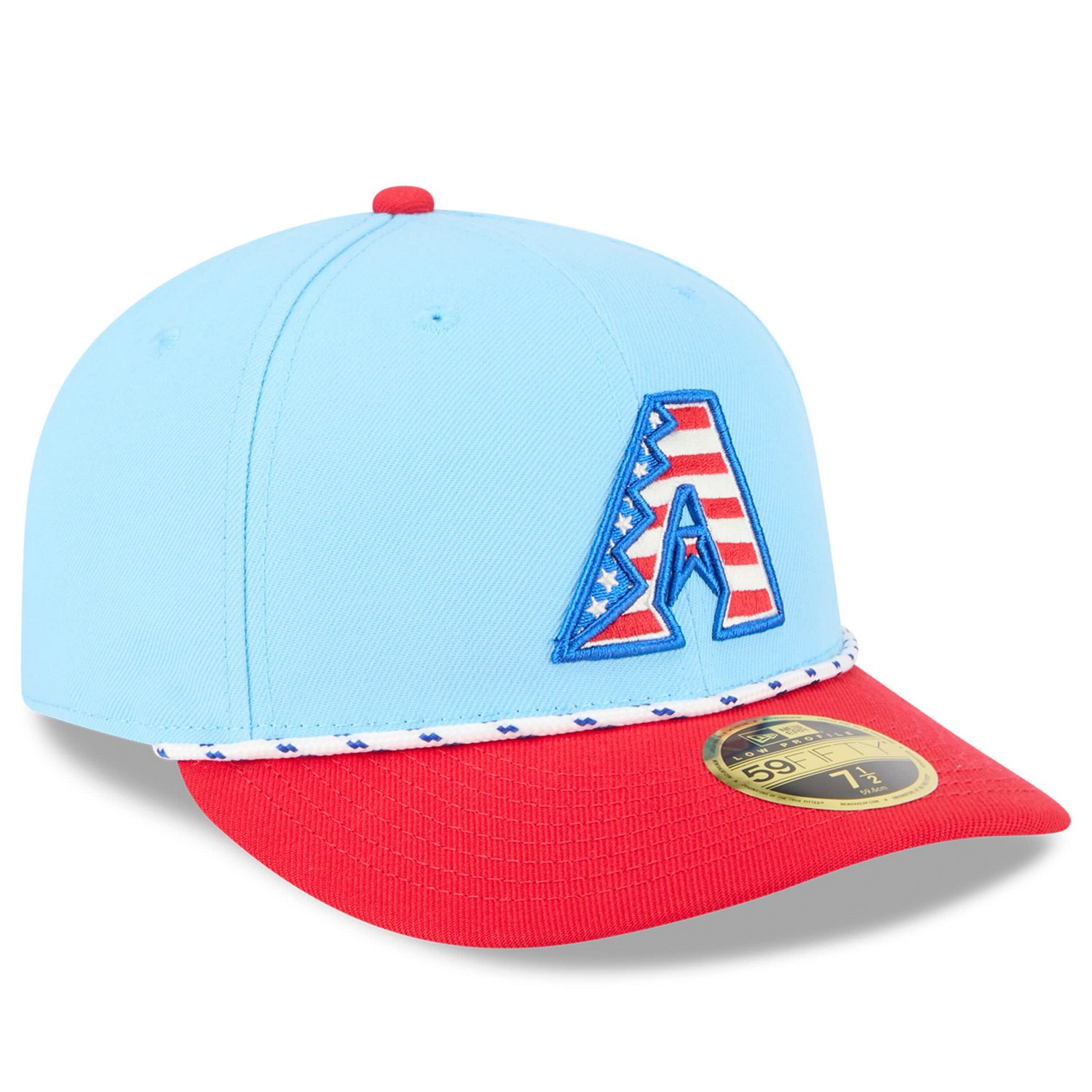 New Era Light Red Arizona Diamondbacks 2025 Fourth of July Low Profile 59FIFTY Fitted Hat