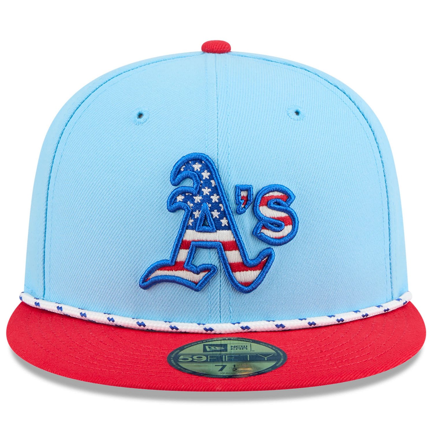 New Era Light Red Athletics 2025 Fourth of July 59FIFTY Fitted Hat - view number 2