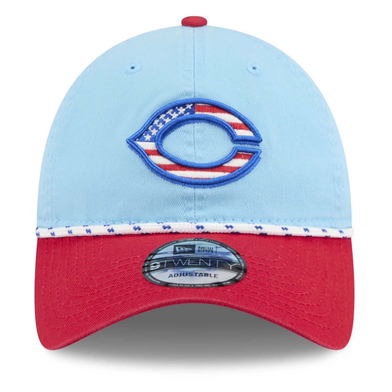 New Era Light Red Cincinnati Reds 2025 Fourth of July 9TWENTY Adjustable Hat