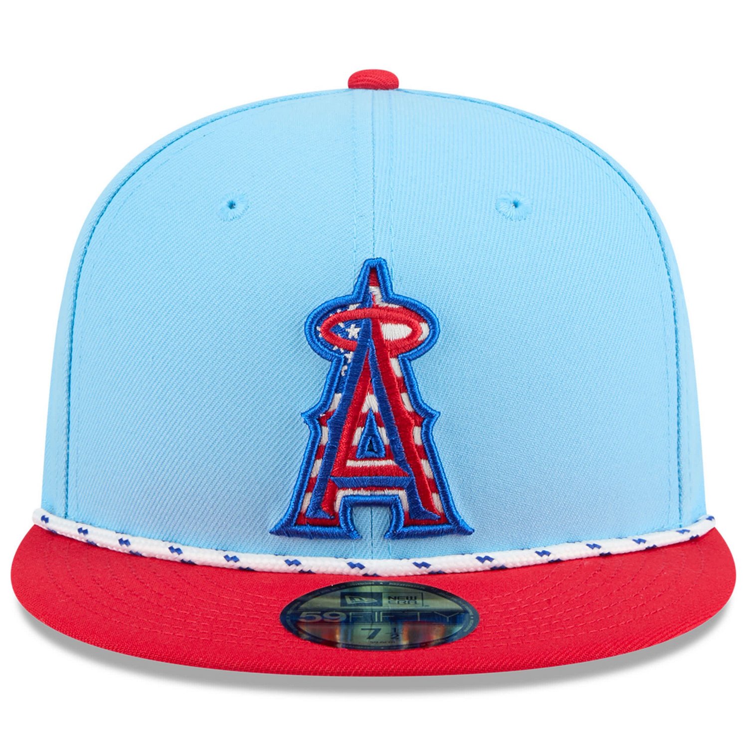 New Era Light Red Los Angeles Angels 2025 Fourth of July 59FIFTY Fitted Hat - view number 2