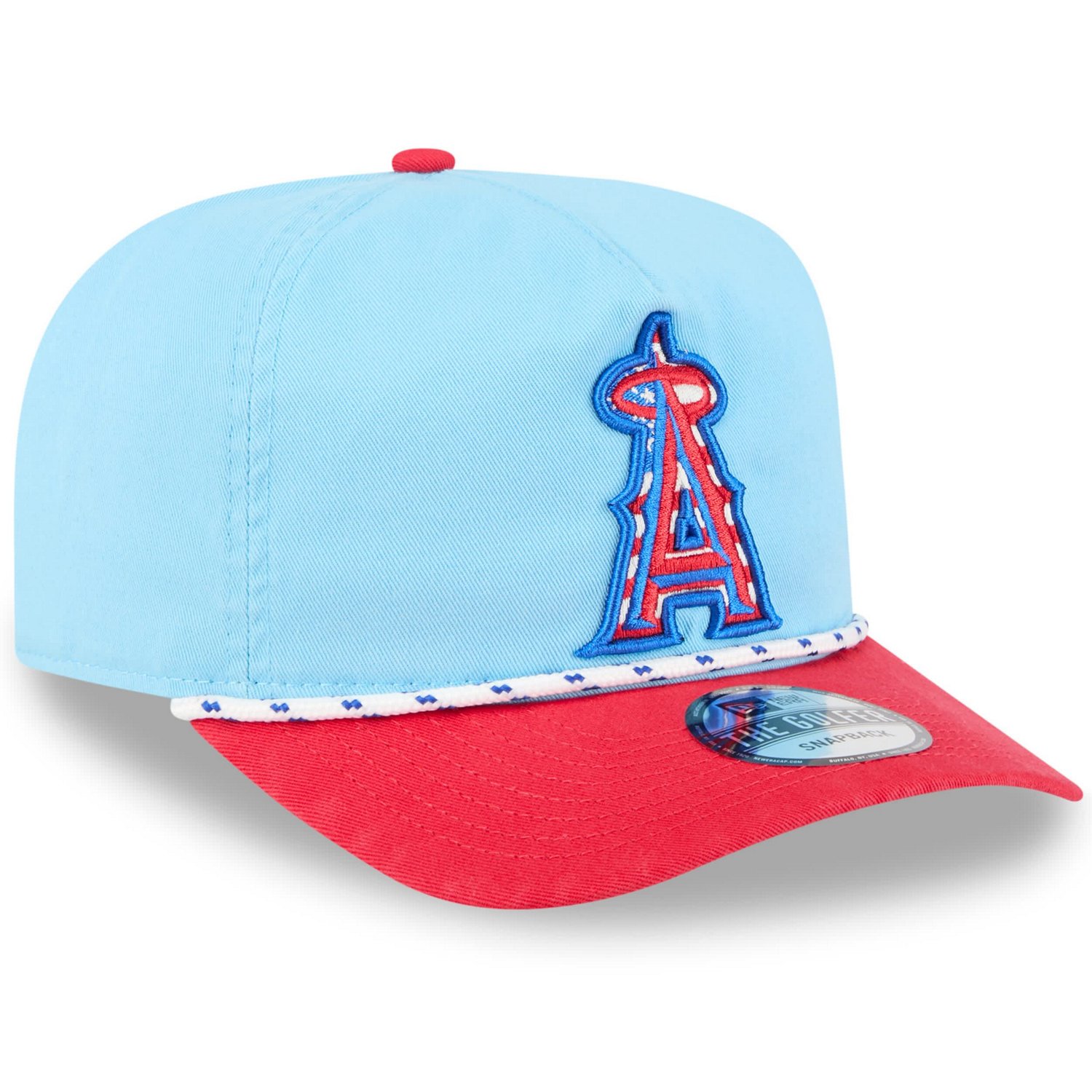 New Era Light Red Los Angeles Angels 2025 Fourth of July Golfer Snapback Hat - view number 3