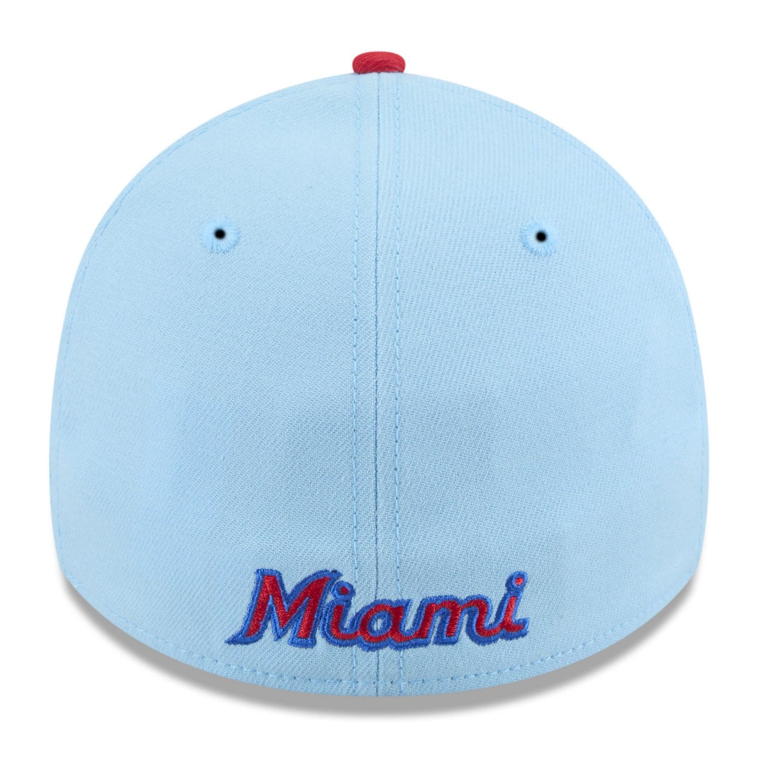 New Era Light Red Miami Marlins 2025 Fourth of July 39THIRTY Flex Hat
