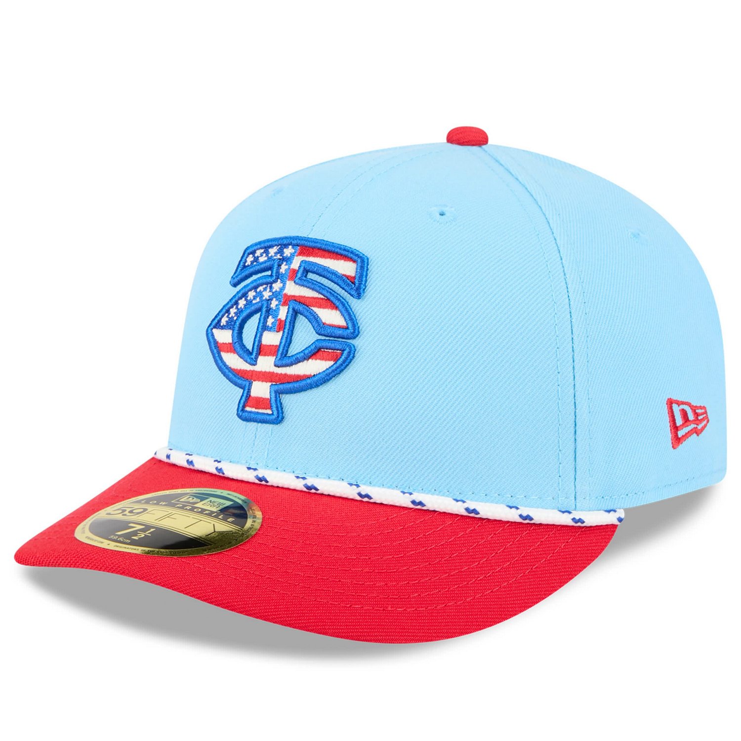 New Era Light Red Minnesota Twins 2025 Fourth of July Low Profile 59FIFTY Fitted Hat