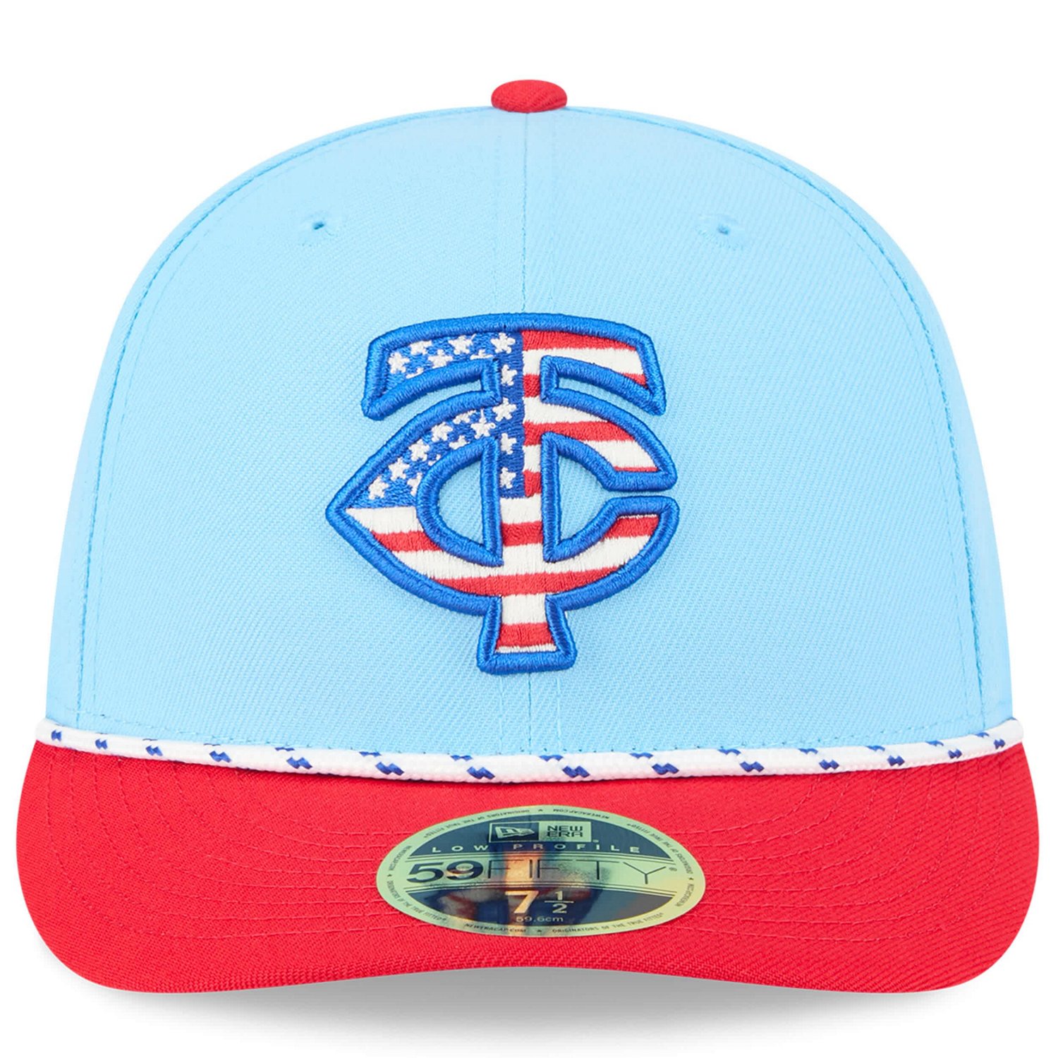 New Era Light Red Minnesota Twins 2025 Fourth of July Low Profile 59FIFTY Fitted Hat