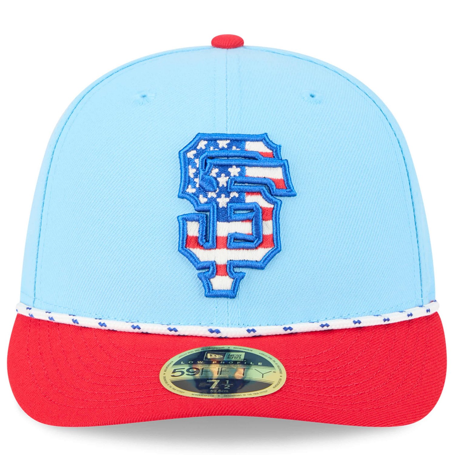 New Era Light Red San Francisco Giants 2025 Fourth of July Low Profile 59FIFTY Fitted Hat - view number 2