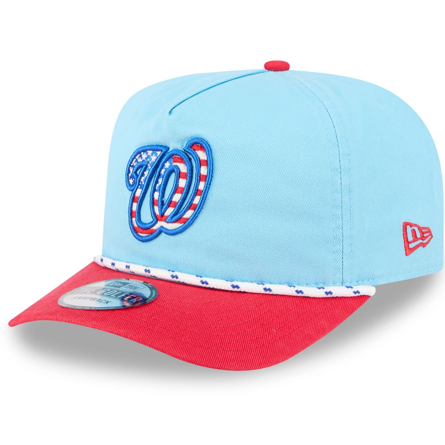 New Era Light Red Washington Nationals 2025 Fourth of July Golfer Snapback Hat - view number 1