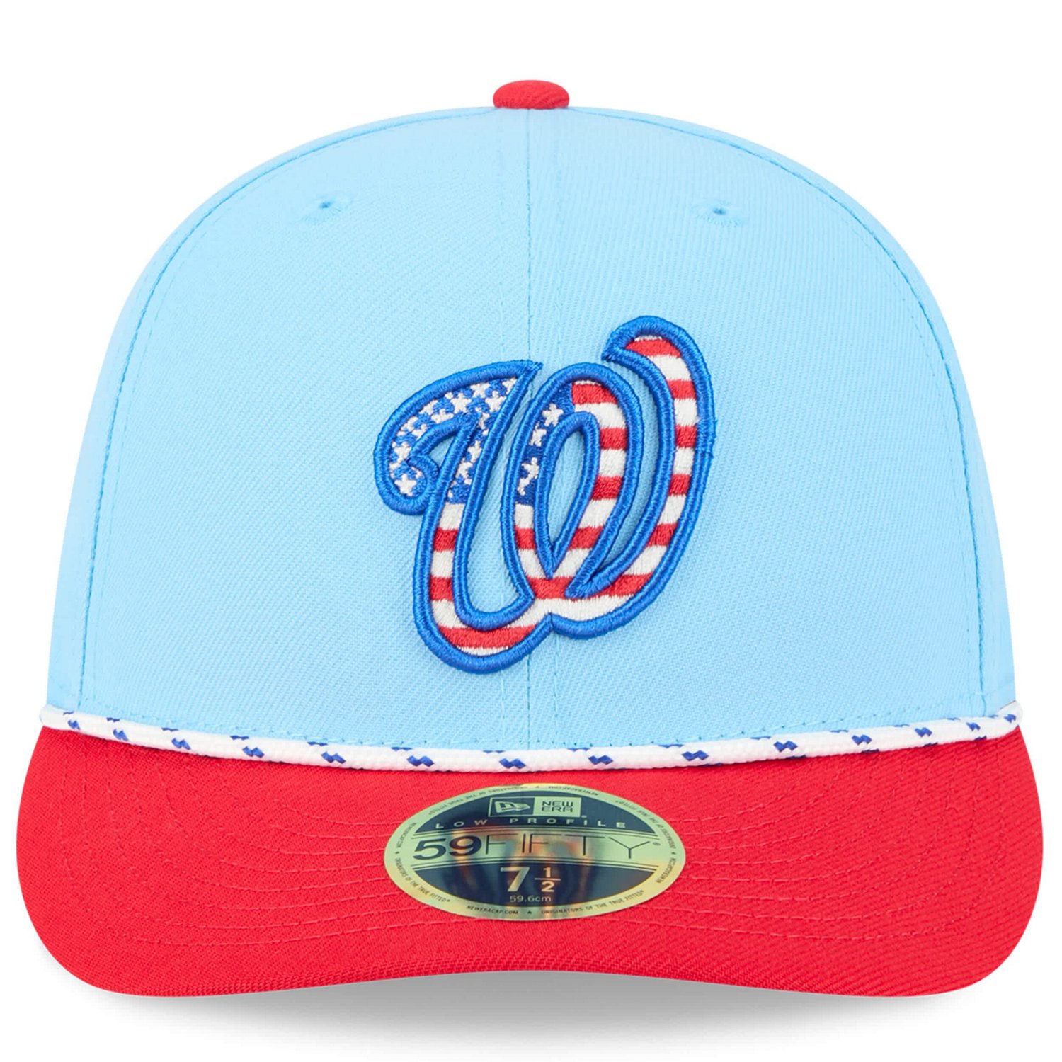 New Era Light Red Washington Nationals 2025 Fourth of July Low Profile 59FIFTY Fitted Hat - view number 2