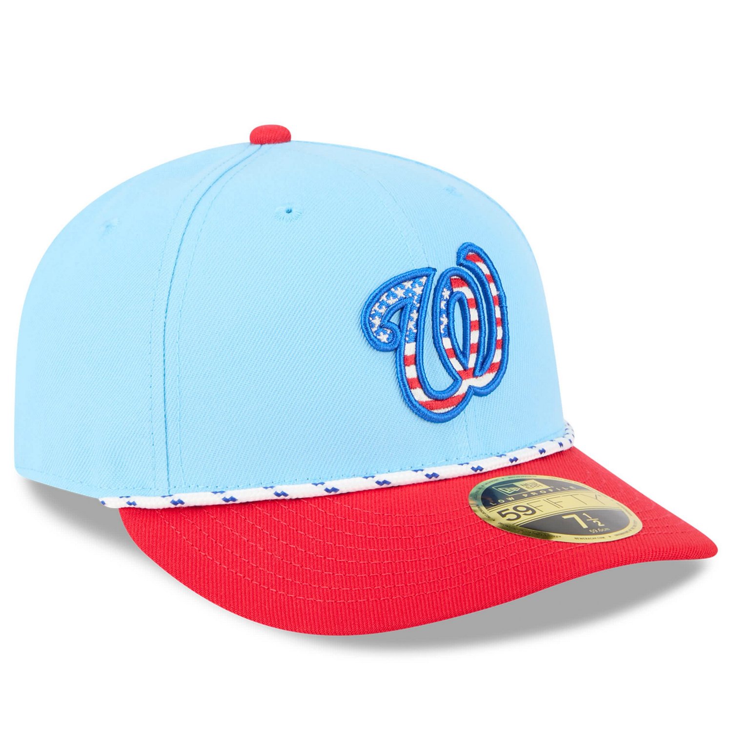 New Era Light Red Washington Nationals 2025 Fourth of July Low Profile 59FIFTY Fitted Hat - view number 3