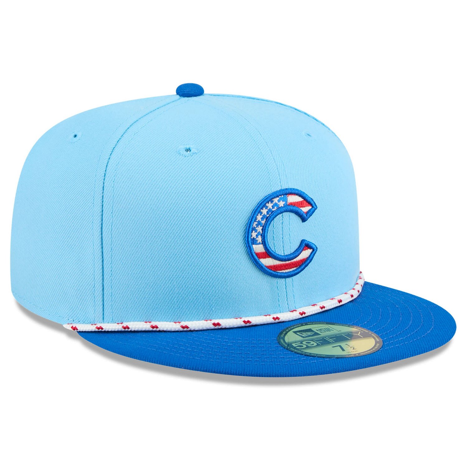 New Era Light Royal Chicago Cubs 2025 Fourth of July 59FIFTY Fitted Hat - view number 3