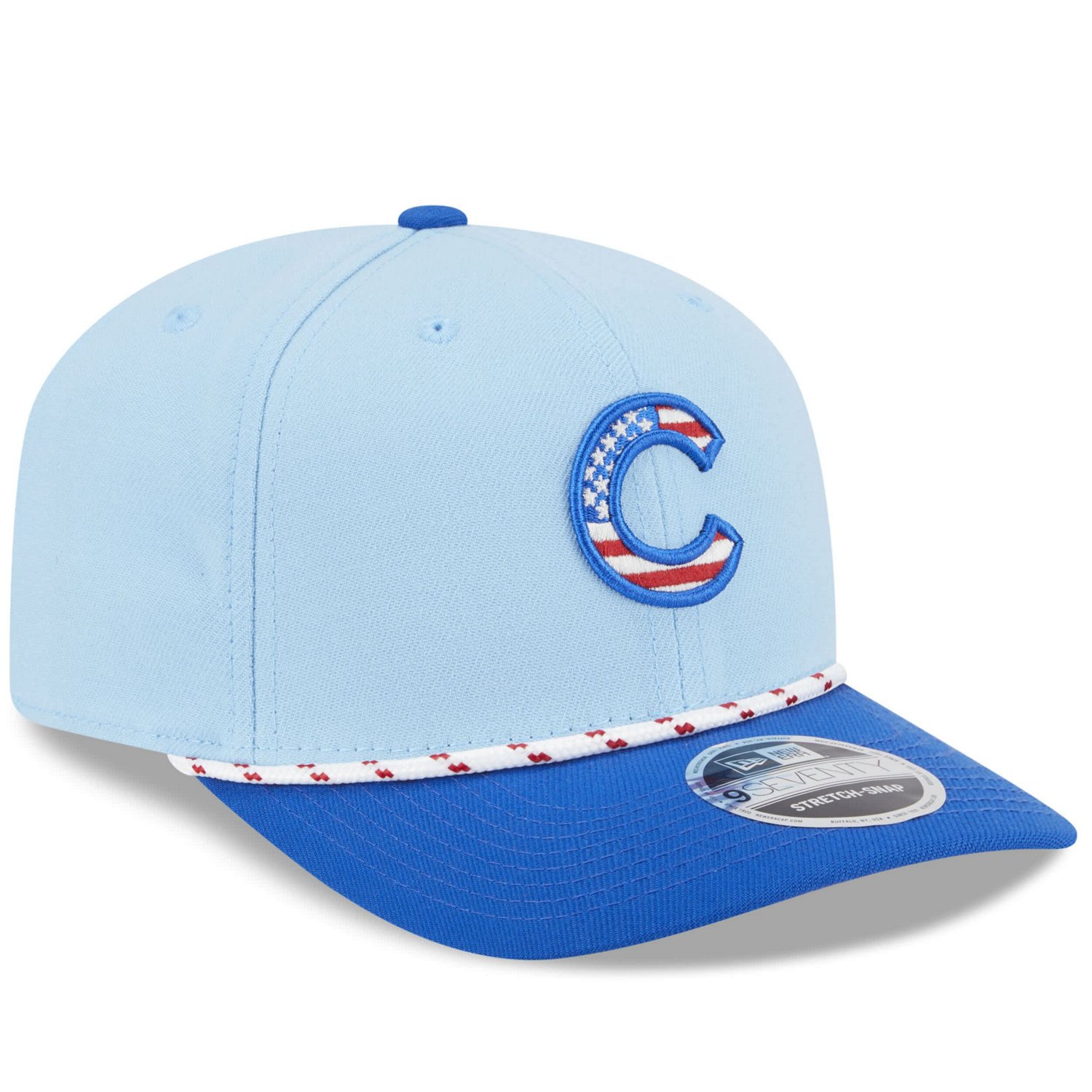 New Era Light Royal Chicago Cubs 2025 Fourth of July 9SEVENTY Adjustable Hat - view number 3