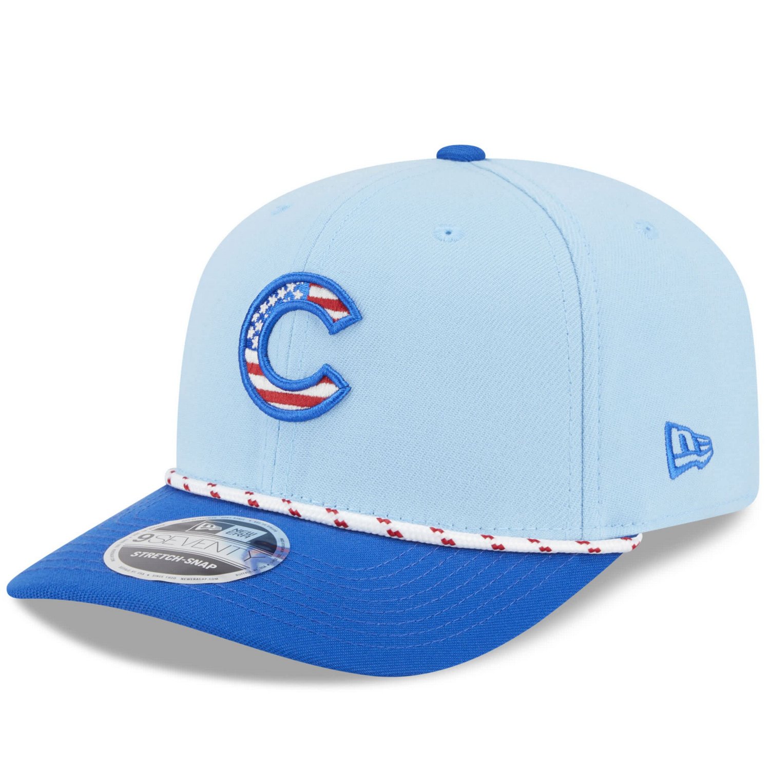 New Era Light Royal Chicago Cubs 2025 Fourth of July 9SEVENTY Adjustable Hat