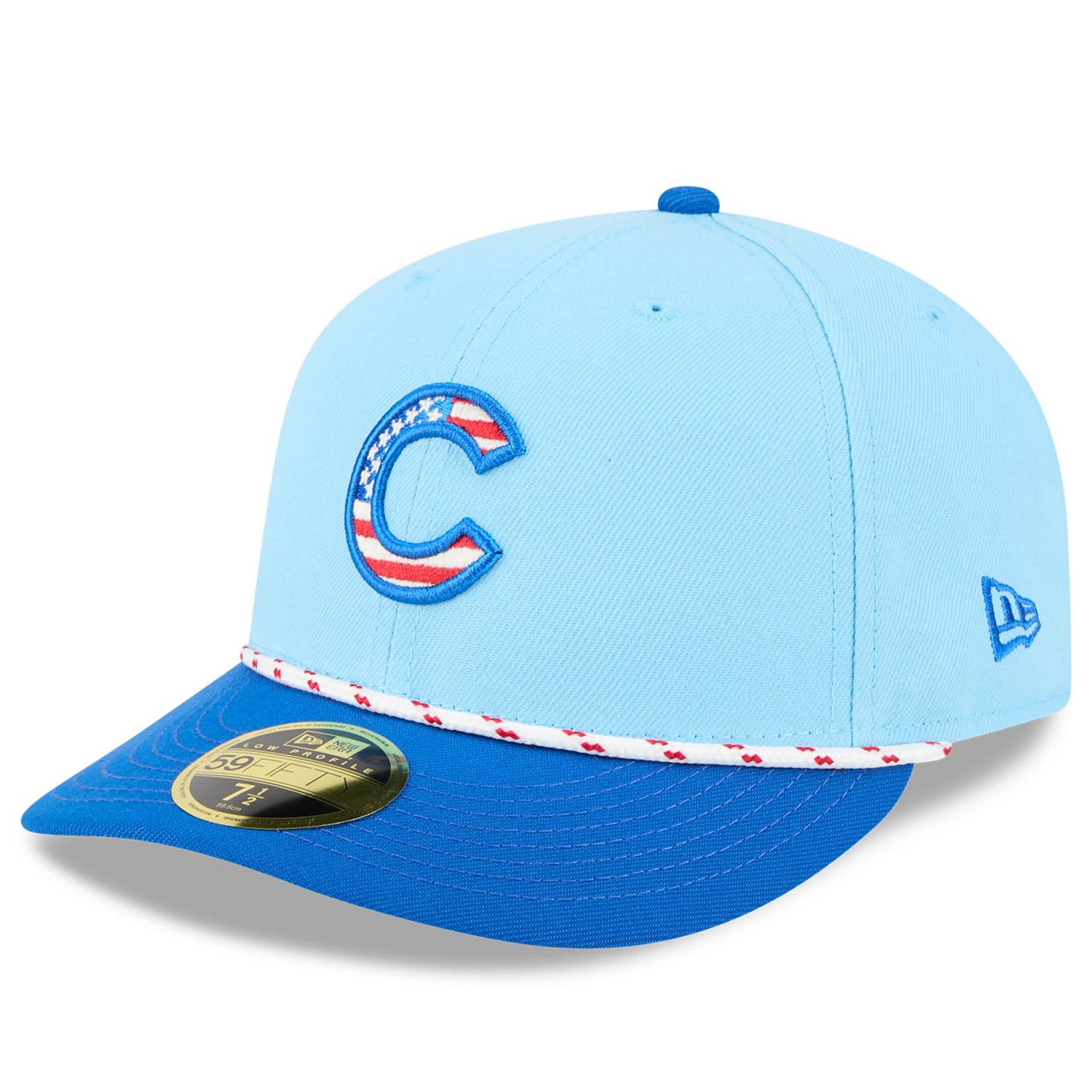 New Era Light Royal Chicago Cubs 2025 Fourth of July Low Profile 59FIFTY Fitted Hat
