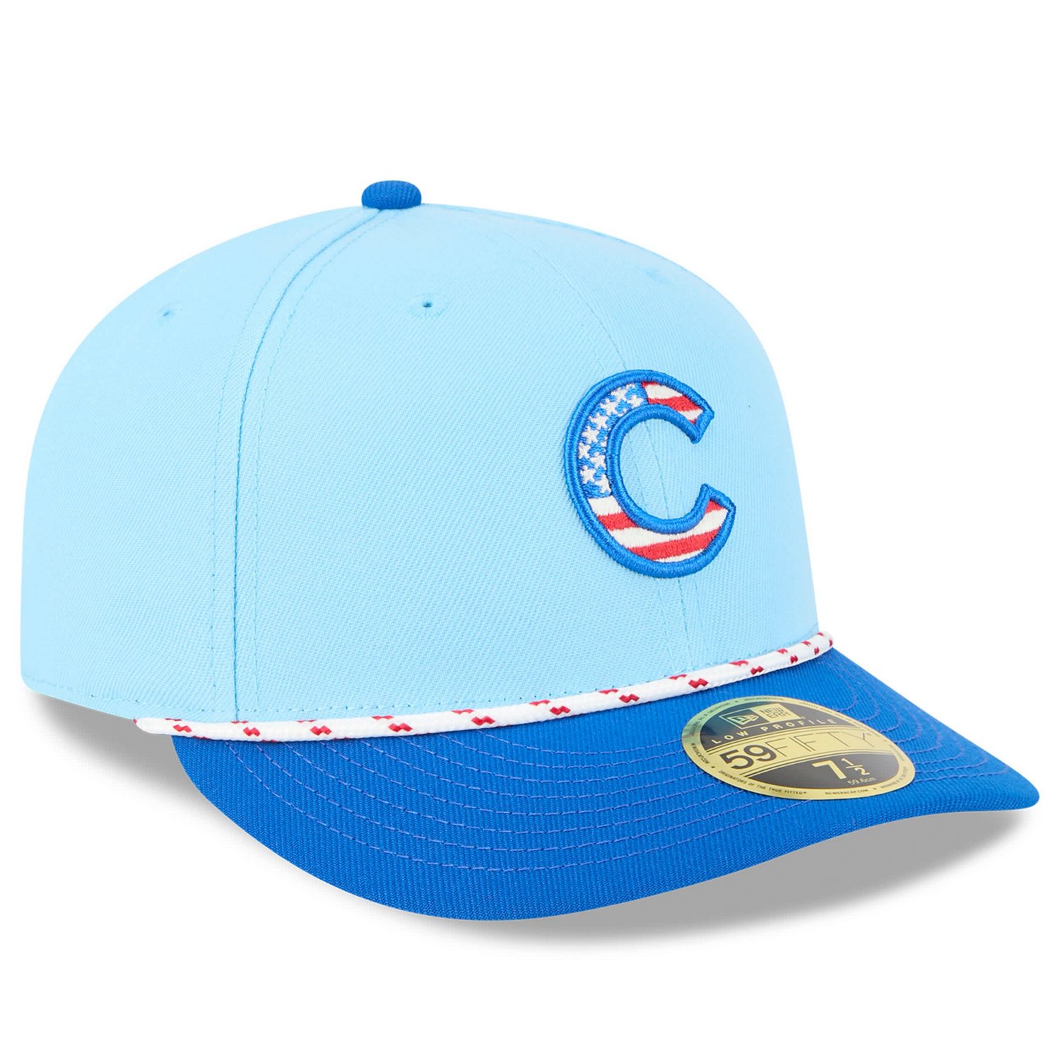 New Era Light Royal Chicago Cubs 2025 Fourth of July Low Profile 59FIFTY Fitted Hat