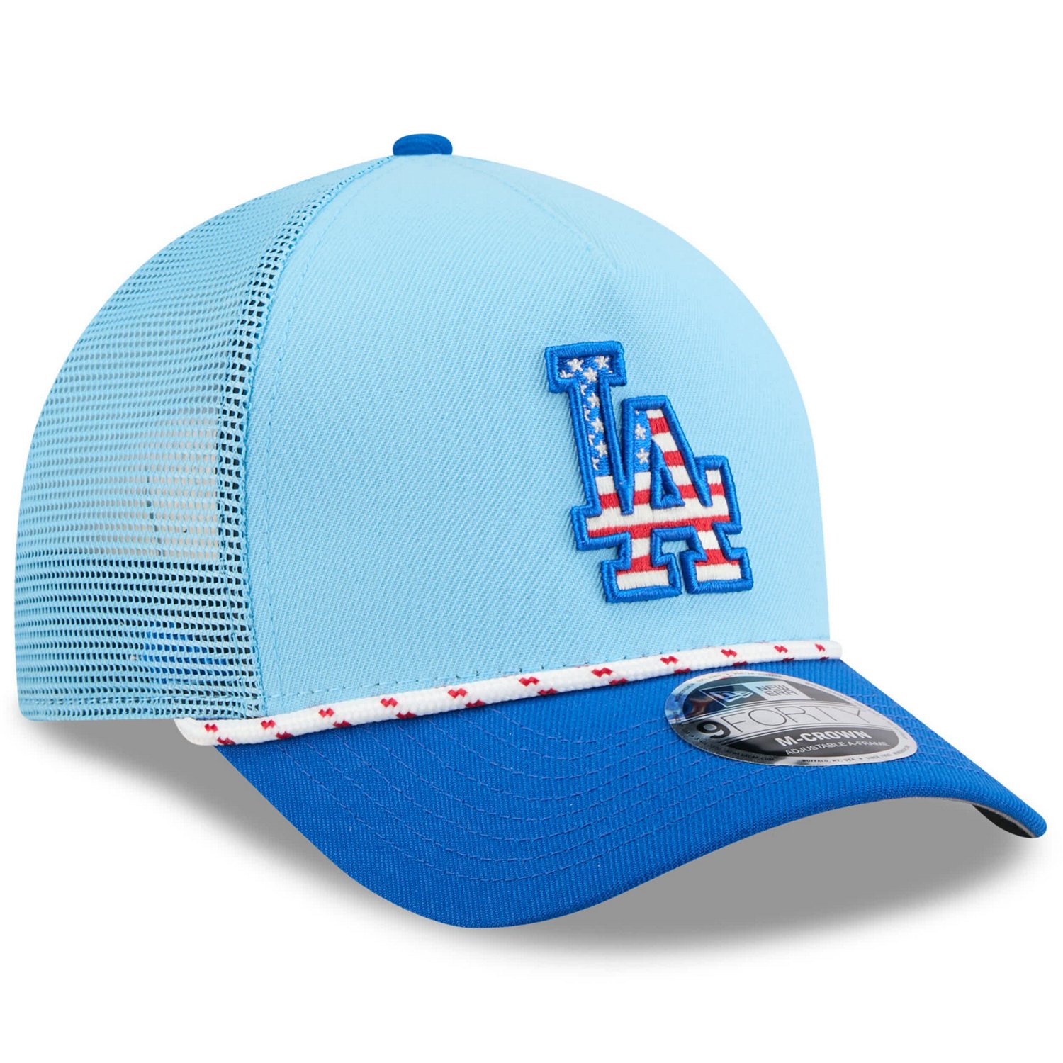 New Era Light Royal Los Angeles Dodgers 2025 Fourth of July 9FORTY A-Frame M-Crown Adjustable Hat