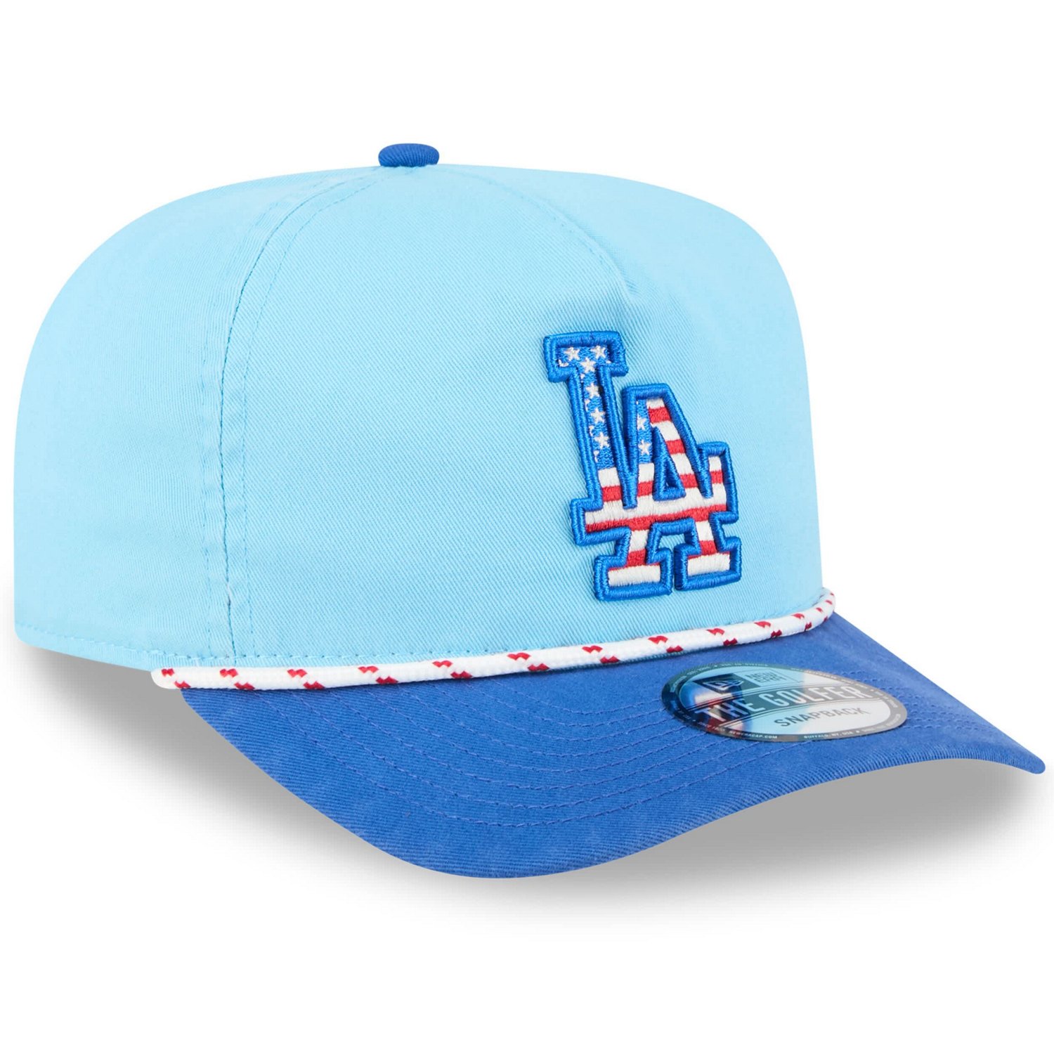 New Era Light Royal Los Angeles Dodgers 2025 Fourth of July Golfer Snapback Hat