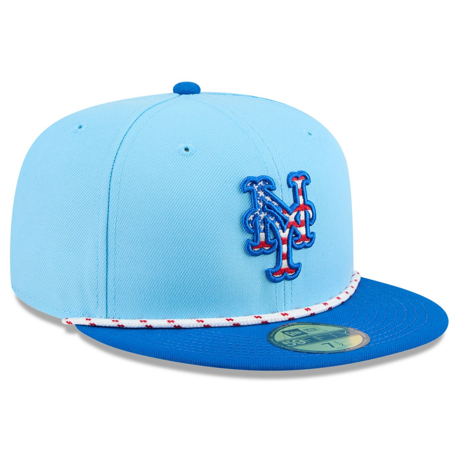 New Era Light Royal New York Mets 2025 Fourth of July 59FIFTY Fitted Hat - view number 3