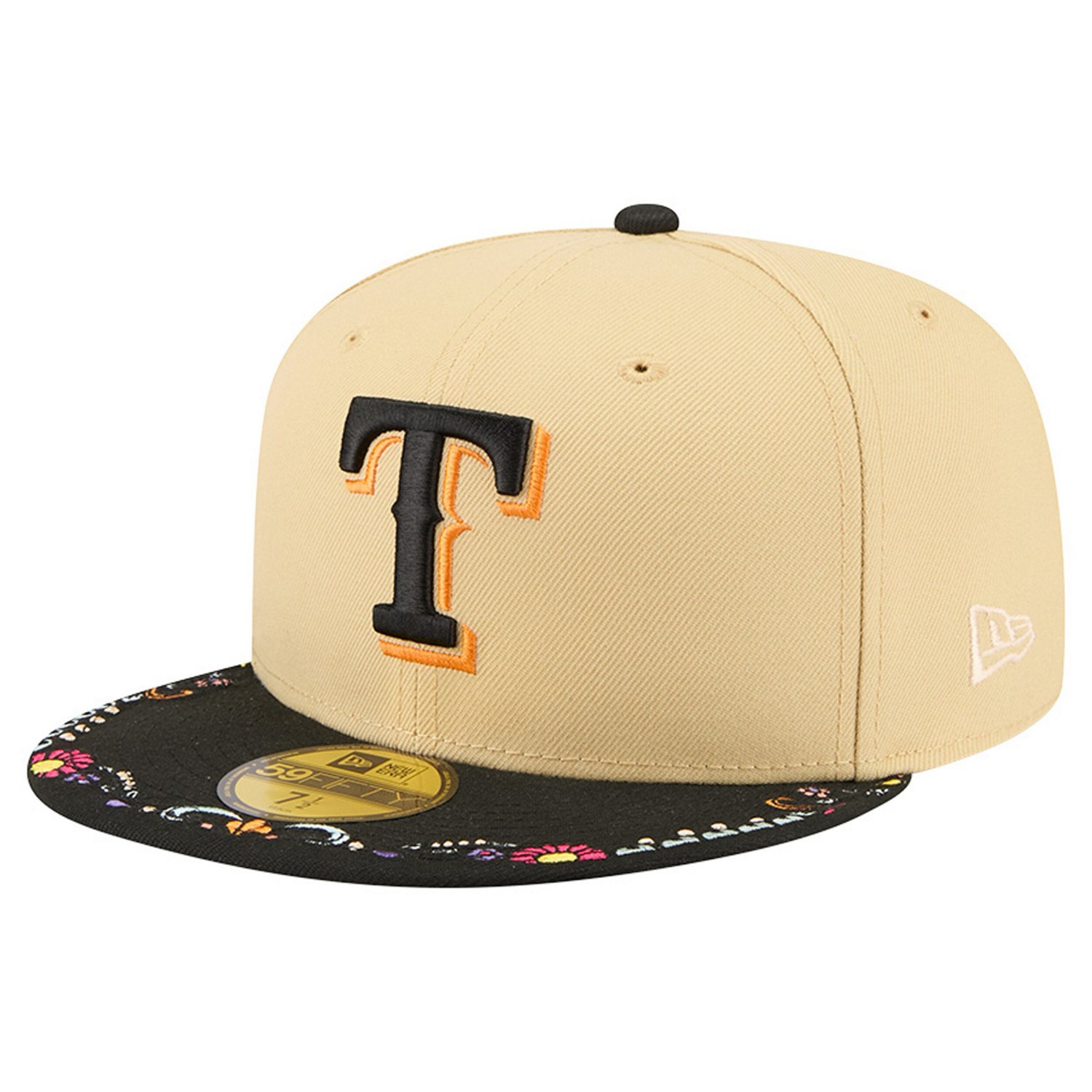 New Era Light Texas Rangers Two-Tone Embroidered Visor 59FIFTY Fitted Hat