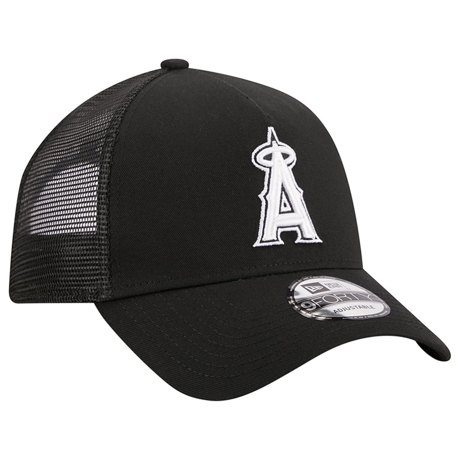 New Era Los Angeles Angels A-Frame 9FORTY Trucker Adjustable Hat - view number 3