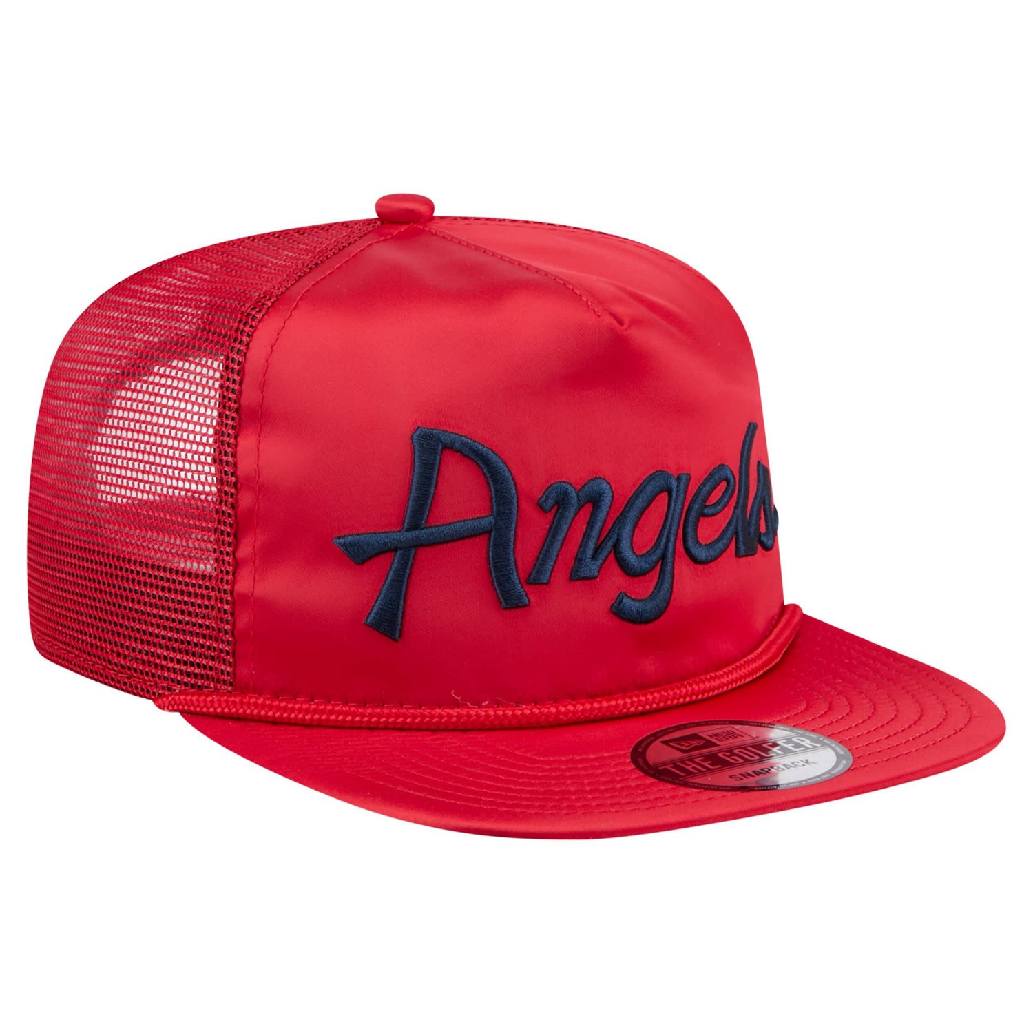 New Era Los Angeles Angels Retro Satin Script Golfer Adjustable Hat - view number 3