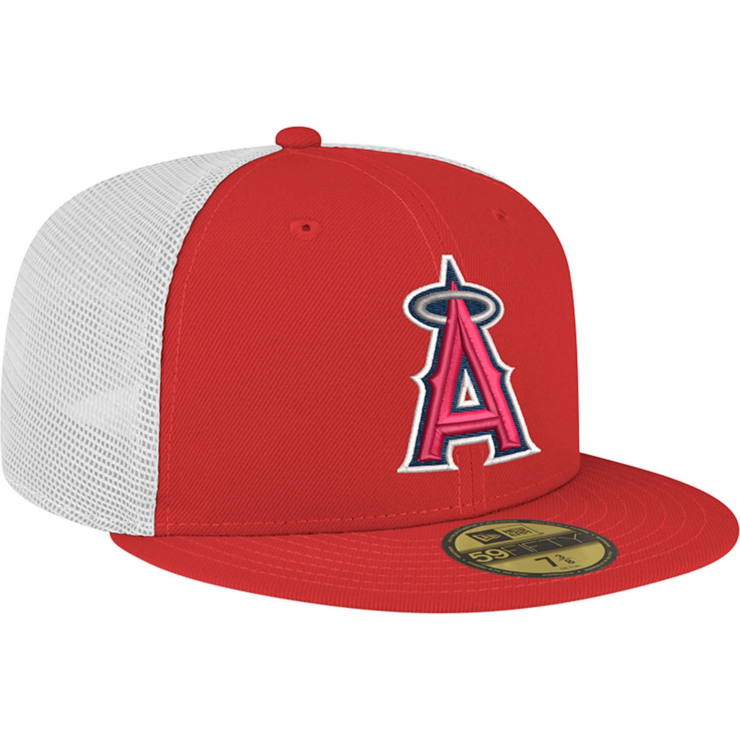 New Era Los Angeles Angels Team Color 59FIFTY Trucker Fitted Hat - view number 3