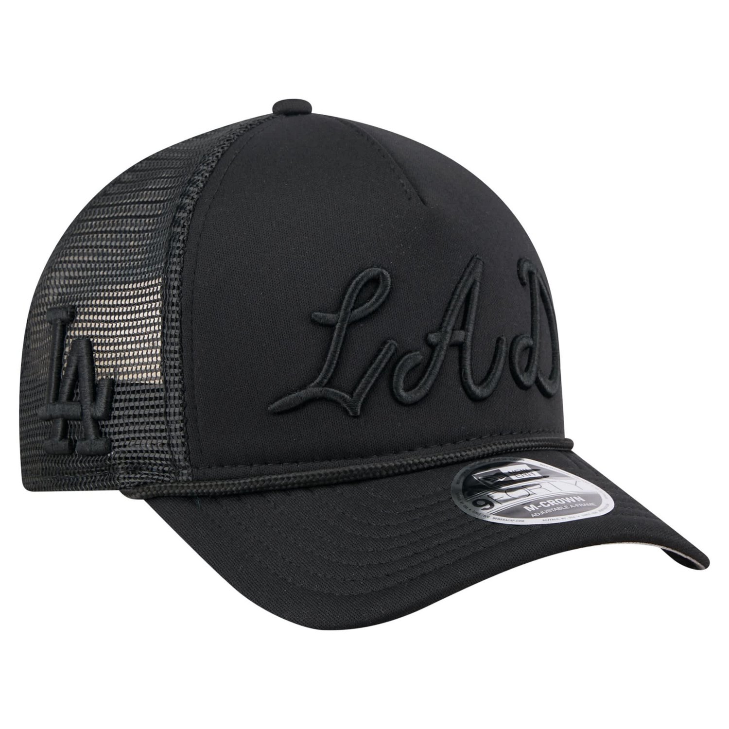 New Era Los Angeles Dodgers City Initial 9FORTY A-Frame M-Crown Adjustable Trucker Hat