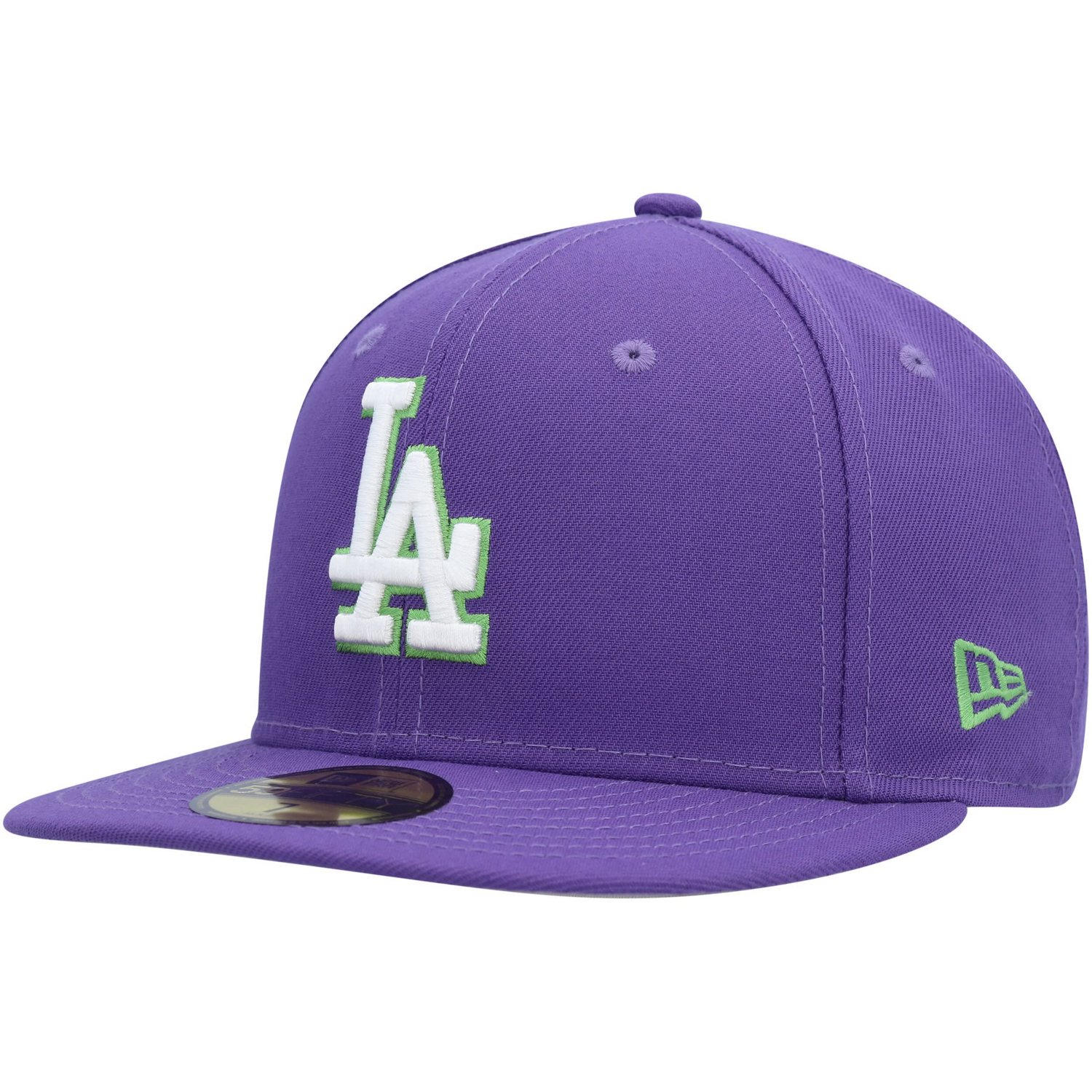 New Era Los Angeles Dodgers Lime Side Patch 59FIFTY Fitted Hat                                                                   - view number 3