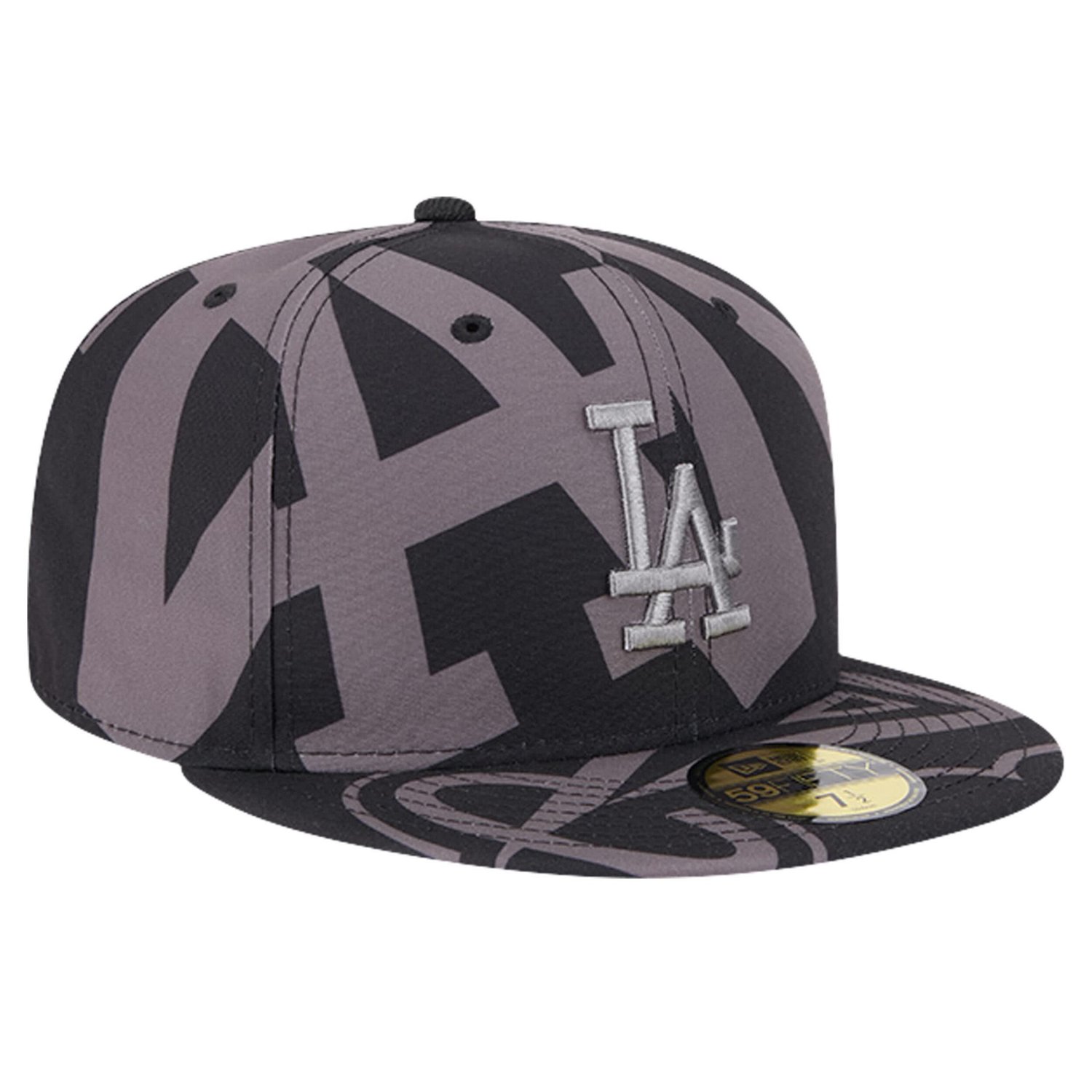 New Era Los Angeles Dodgers Logo Fracture 59FIFTY Fitted Hat - view number 3