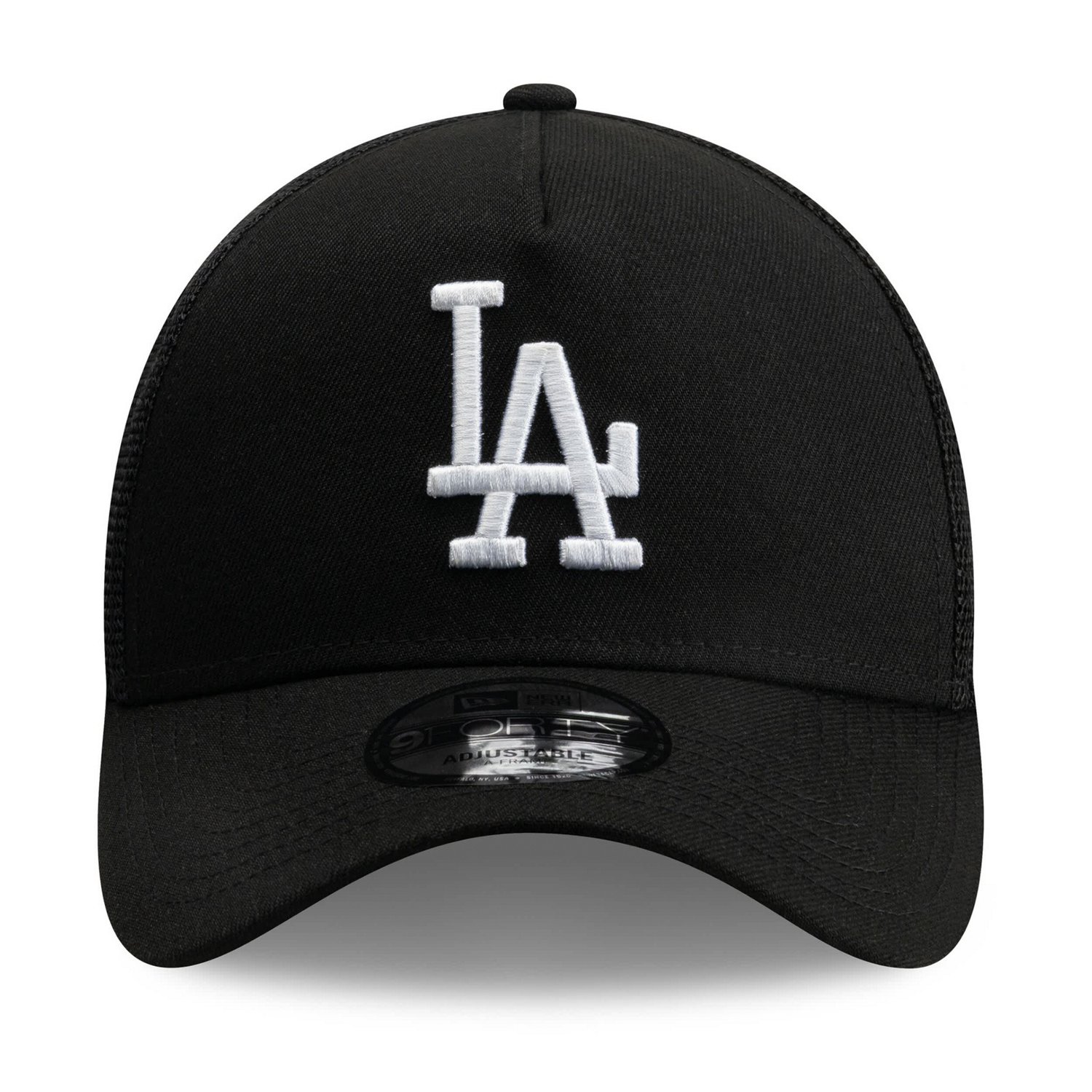 New Era Los Angeles Dodgers Side Script 9FORTY A-Frame Trucker Adjustable Hat - view number 2