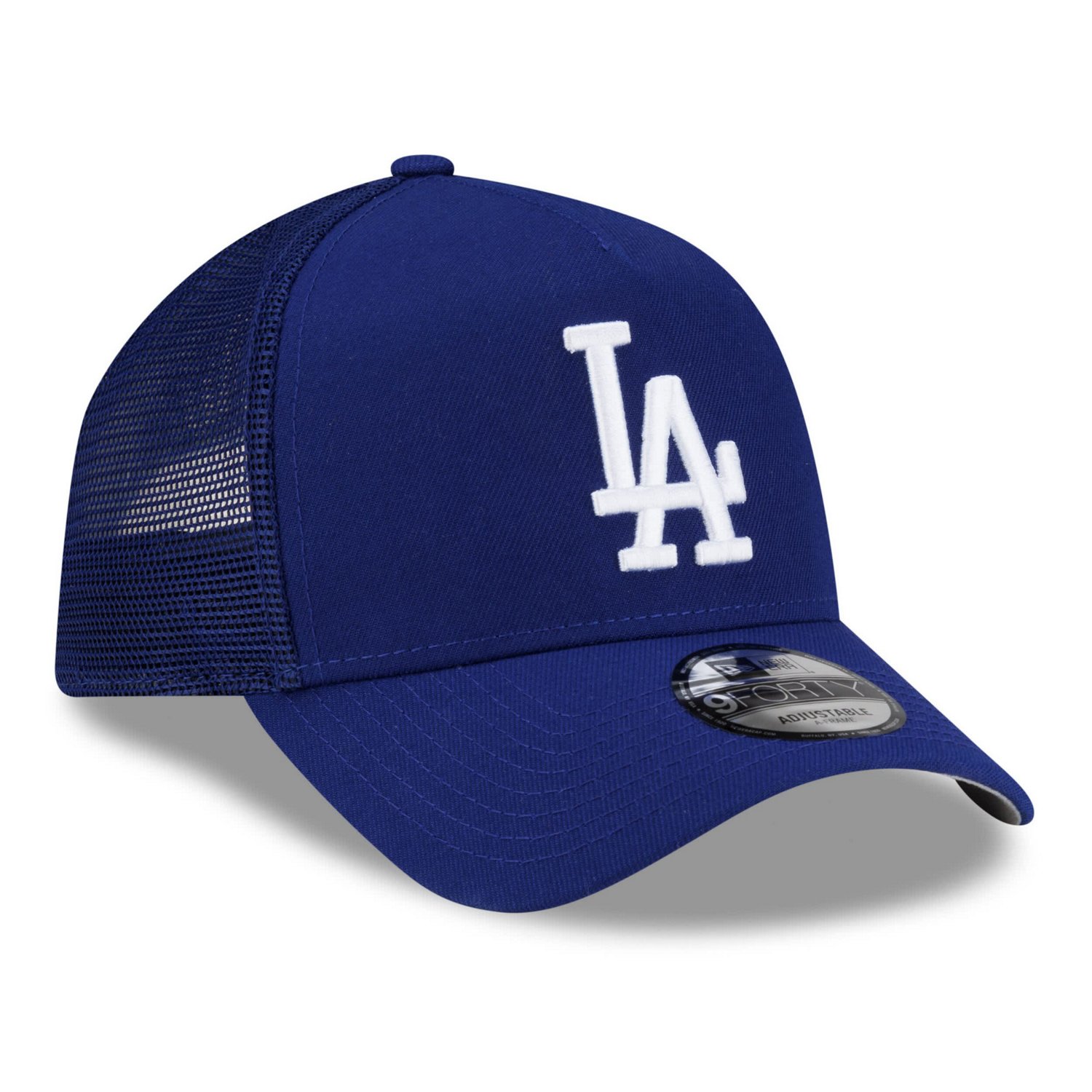 New Era Los Angeles Dodgers Side Script 9FORTY A-Frame Trucker Adjustable Hat