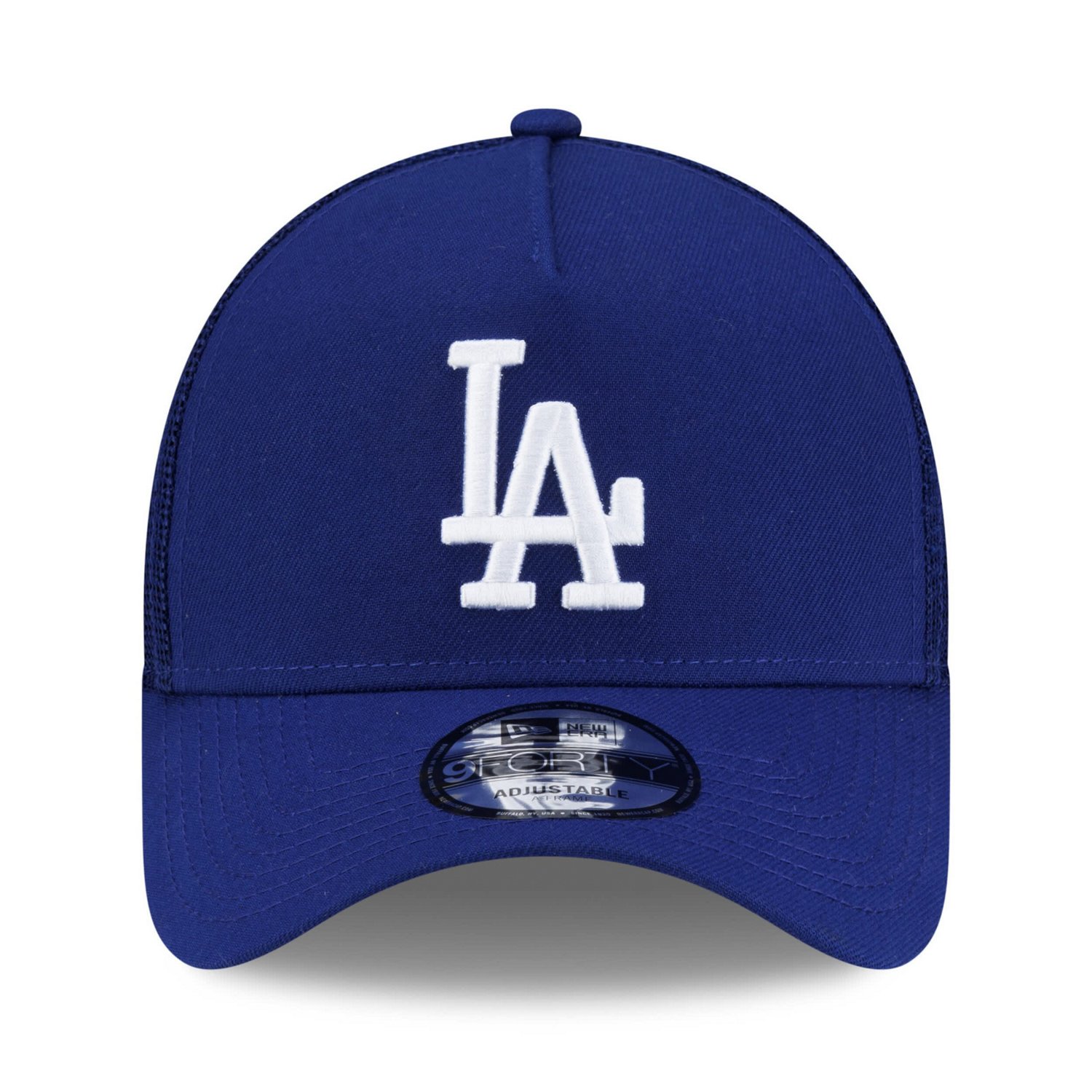 New Era Los Angeles Dodgers Side Script 9FORTY A-Frame Trucker Adjustable Hat