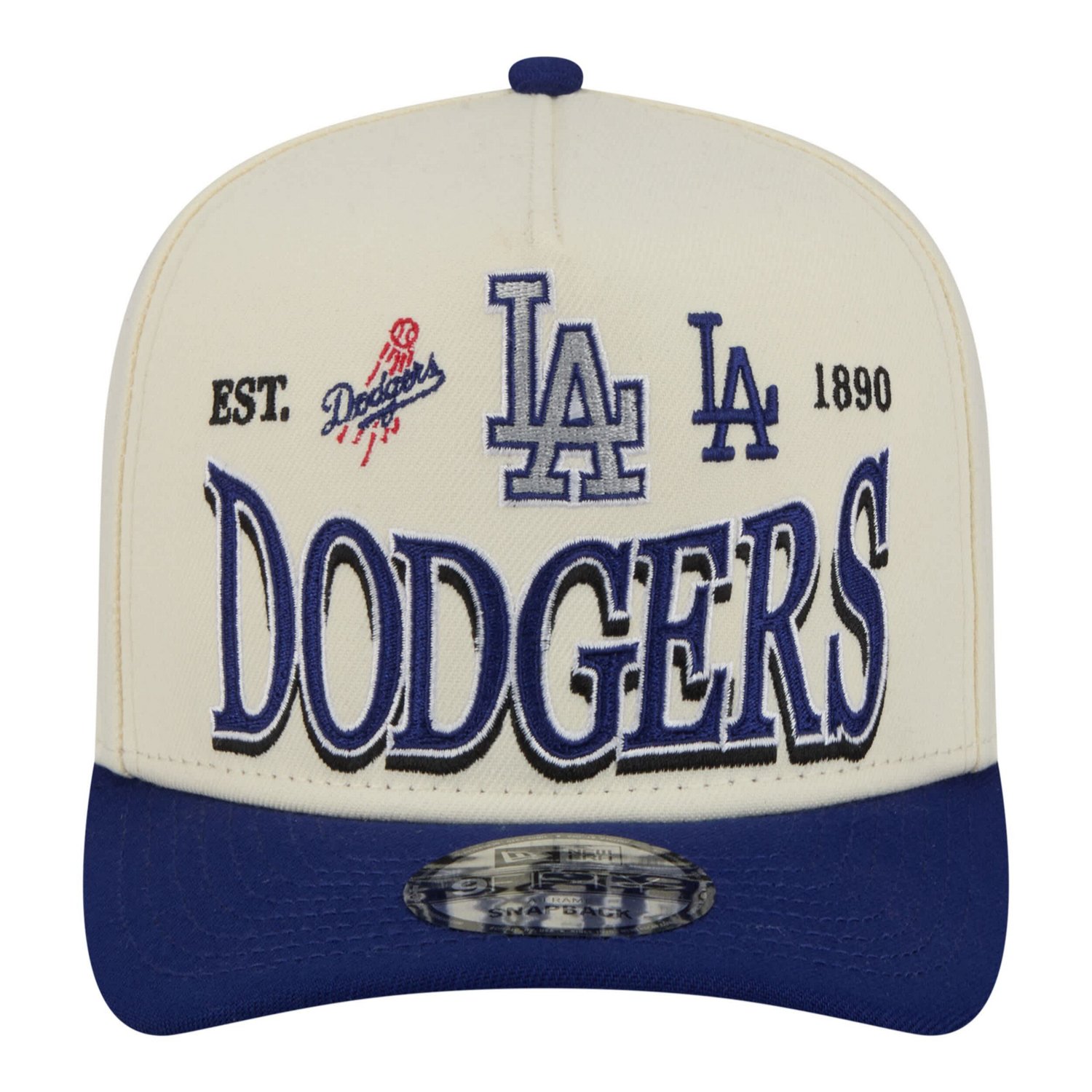 New Era Los Angeles Dodgers Throwback Tri-Hit A-Frame 9FIFTY Adjustable Hat - view number 2