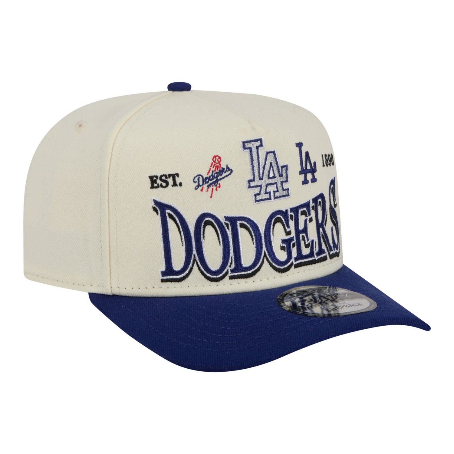 New Era Los Angeles Dodgers Throwback Tri-Hit A-Frame 9FIFTY Adjustable Hat - view number 3