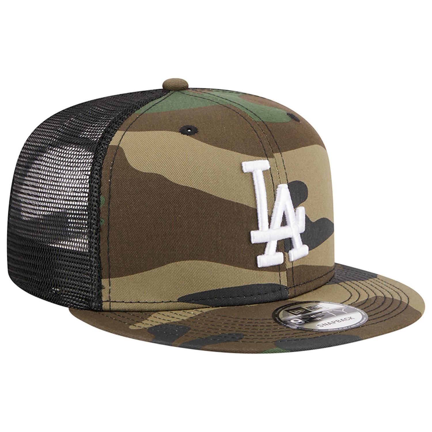 New Era Los Angeles Dodgers Woodland Trucker 9FIFTY Snapback Hat                                                                 - view number 3