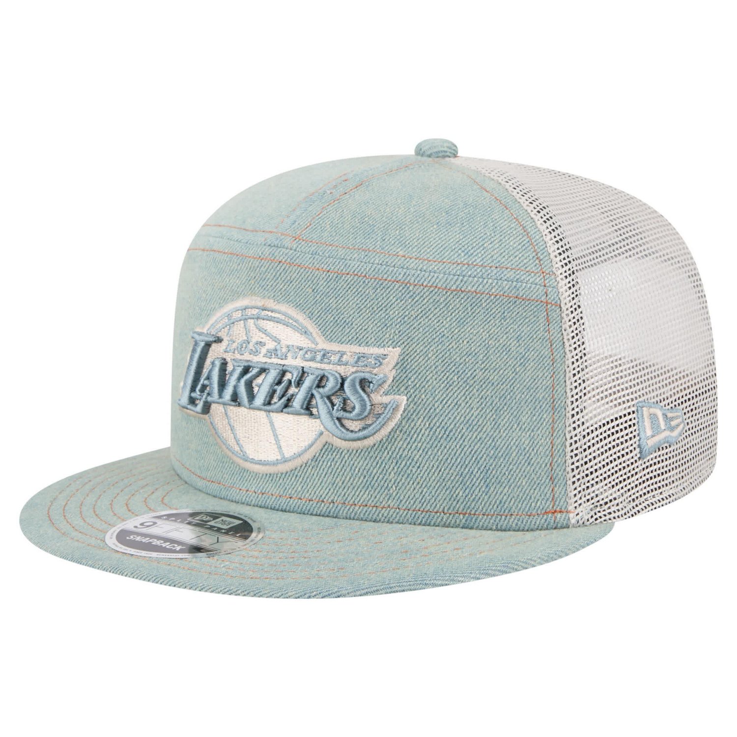 New Era Los Angeles Lakers Adventure Split Panel 9FIFTY Snapback Trucker Hat