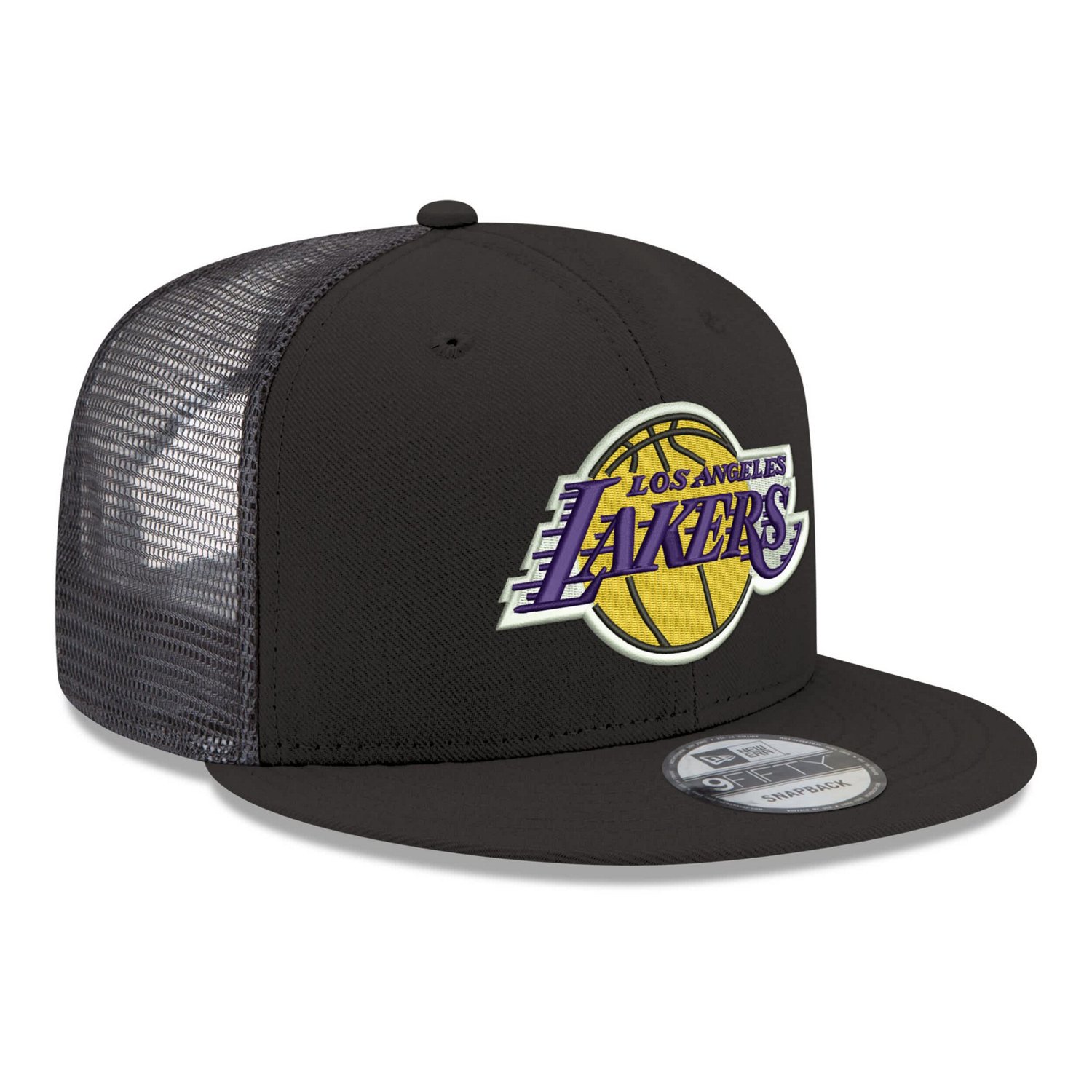 New Era Los Angeles Lakers Core Logo Meshback 9FIFTY Snapback Hat - view number 3