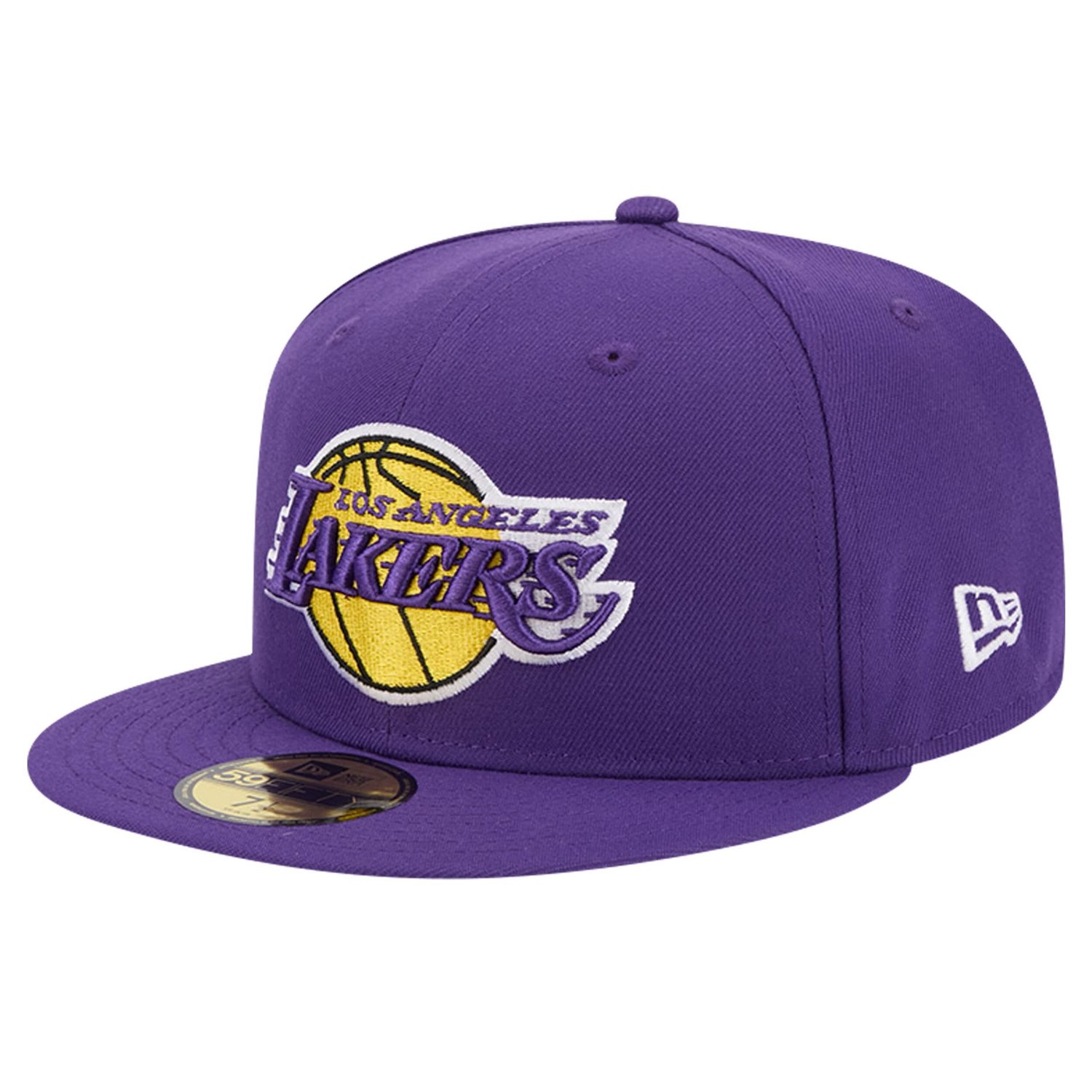 New Era Los Angeles Lakers Court Sport Leather Applique 59FIFTY Fitted Hat