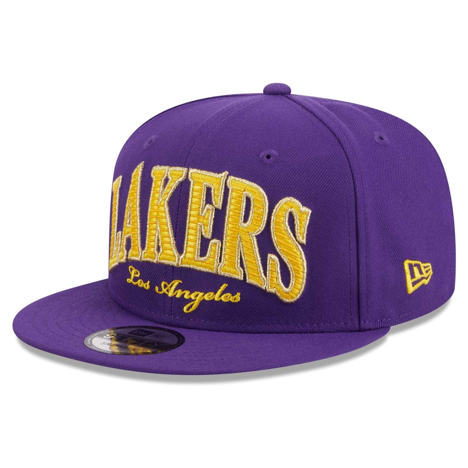 New Era Los Angeles Lakers Golden Tall Text 9FIFTY Snapback Hat - view number 3